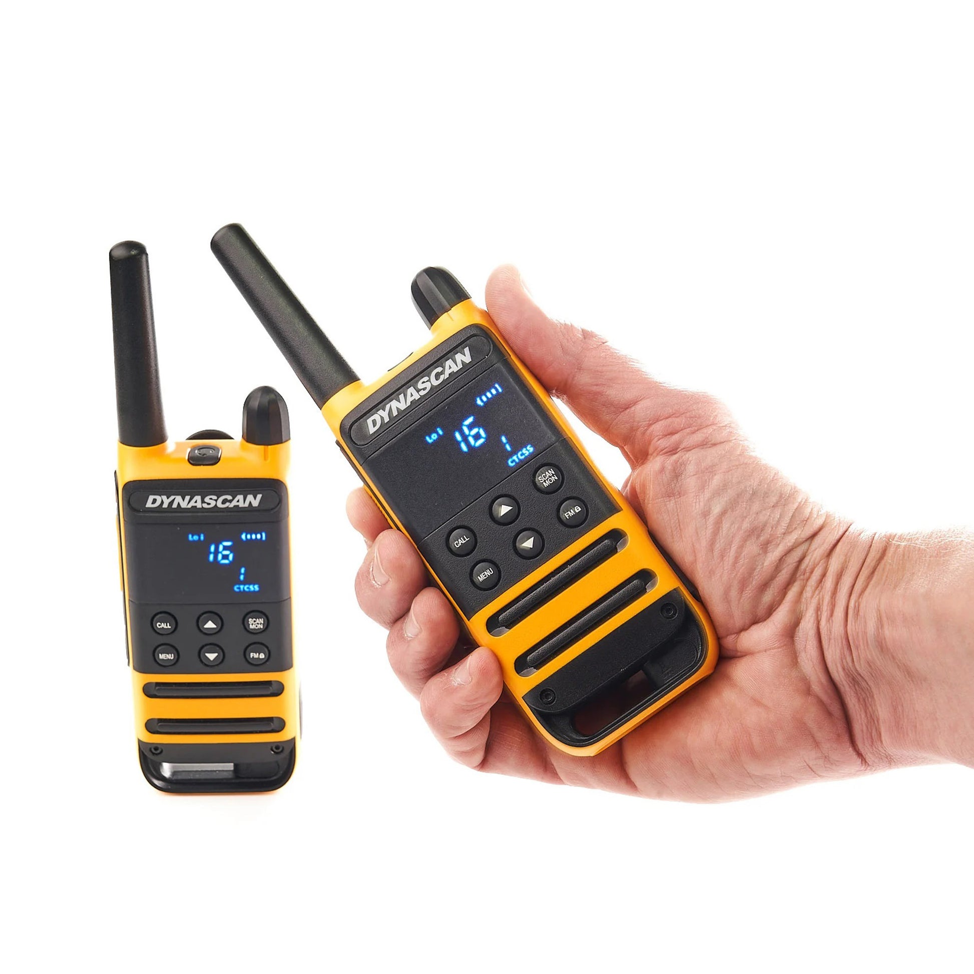 Statie radio portabila PMR PNI Dynascan P19, 446MHz, 0.5W, 16CH, IP54, set 2 bucati