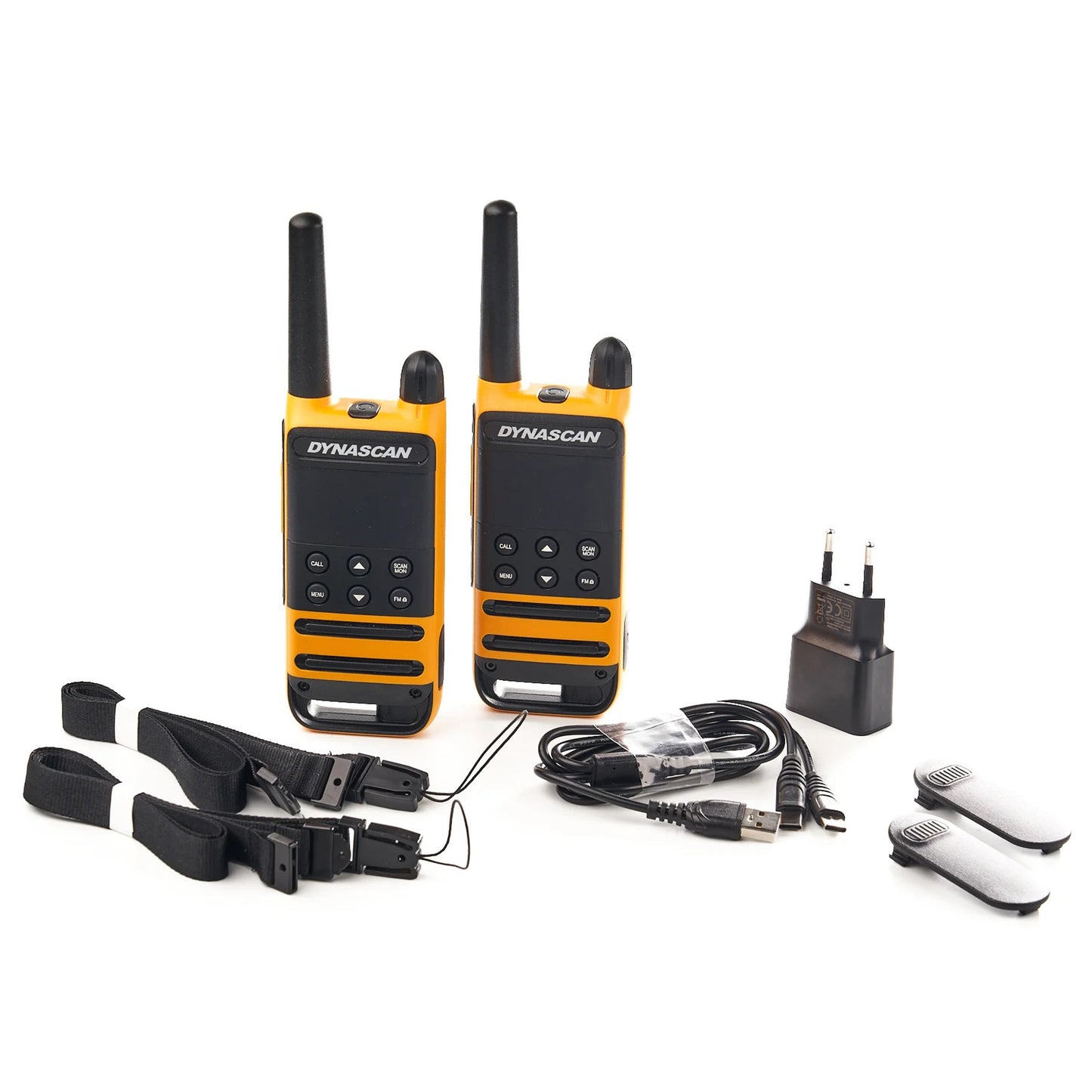 Statie radio portabila PMR PNI Dynascan P19, 446MHz, 0.5W, 16CH, IP54, set 2 bucati