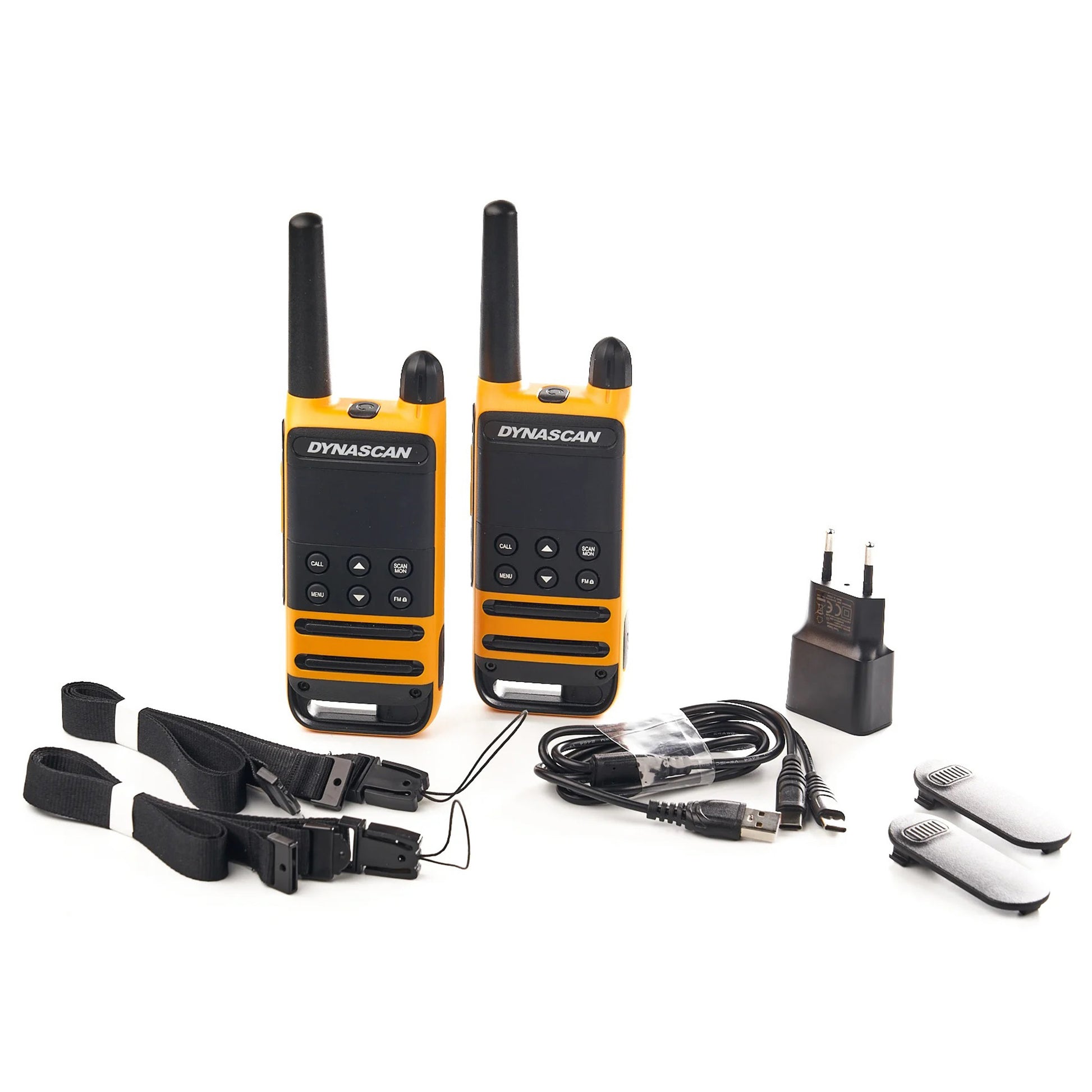 Statie radio portabila PMR PNI Dynascan P19, 446MHz, 0.5W, 16CH, IP54, set 2 bucati