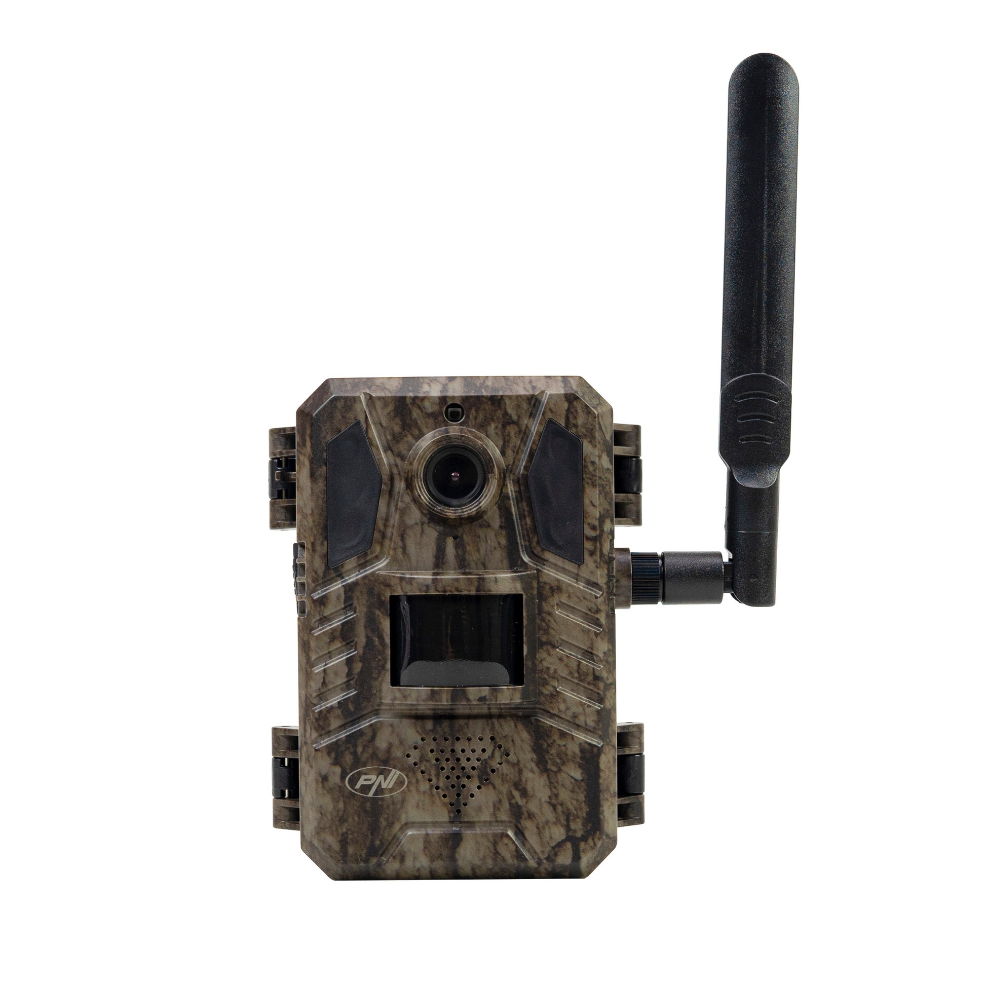 Camera de supraveghere video camuflaj PNI Hunting 751 PRO, 16MP, 4G LTE, GPS, Night Vision, Acumulator, Panou solar, LED-uri invizibile pentru animale, IP66