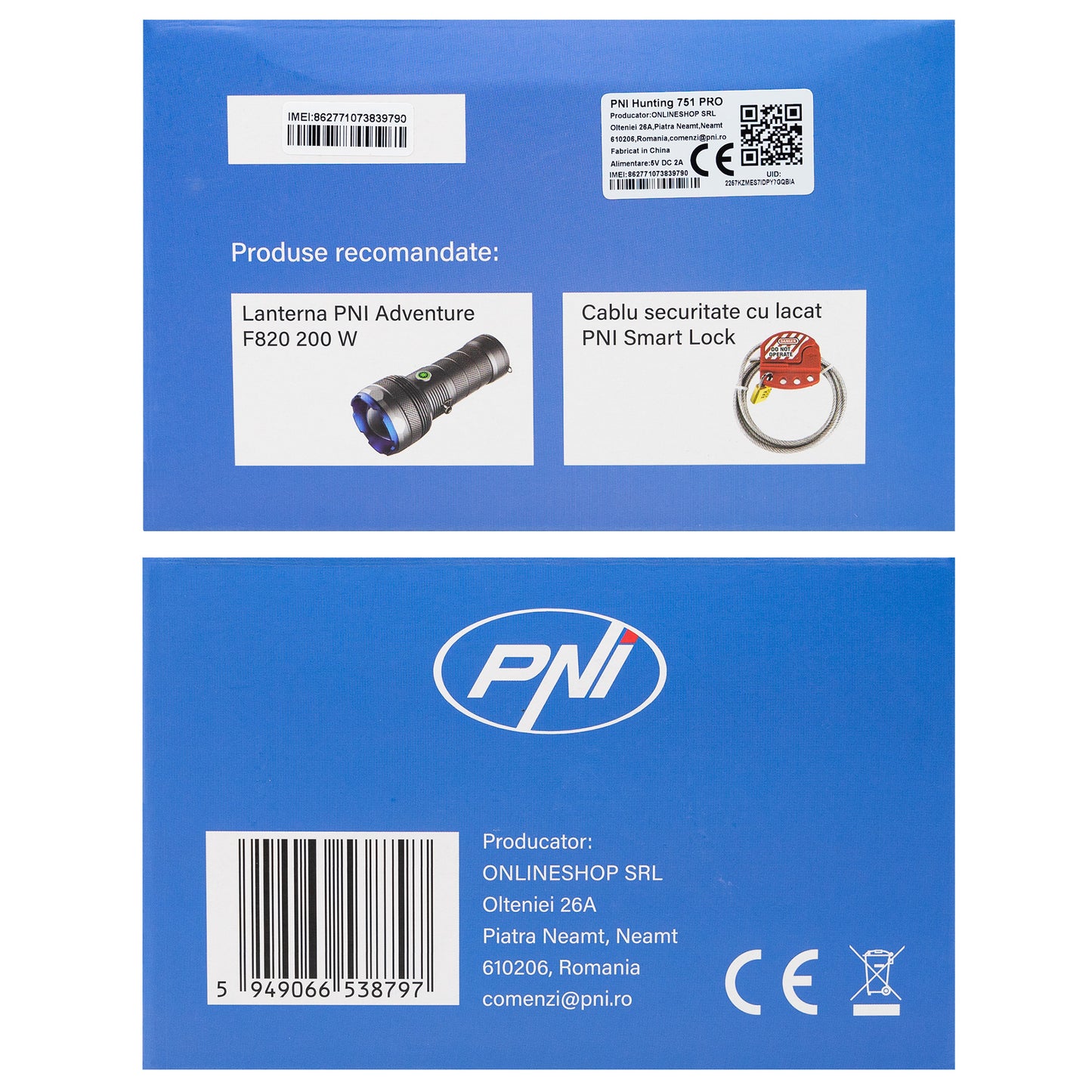 Camera de supraveghere video camuflaj PNI Hunting 751 PRO, 16MP, 4G LTE, GPS, Night Vision, Acumulator, Panou solar, LED-uri invizibile pentru animale, IP66