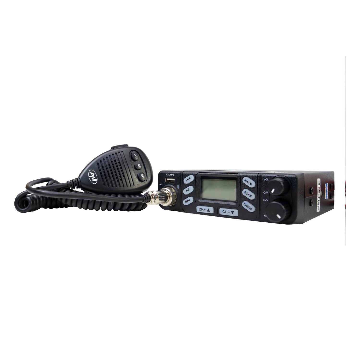 Statie radio CB PNI Escort HP 6800 ASQ, 12/24 V, MP3 player, mufa USB, 4W, AM-FM, mufa de bricheta inclusa
