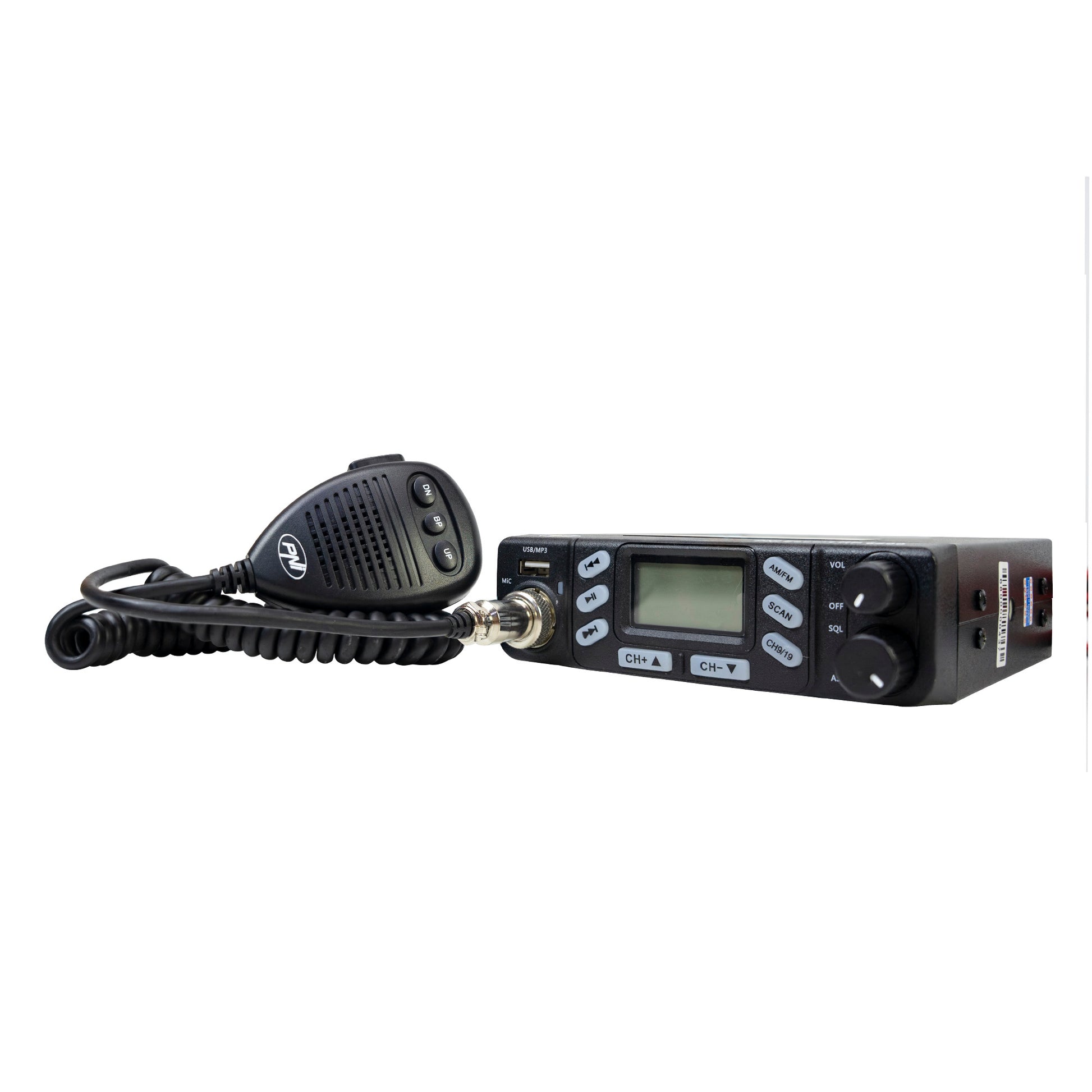 Statie radio CB PNI Escort HP 6800 ASQ, 12/24 V, MP3 player, mufa USB, 4W, AM-FM, mufa de bricheta inclusa