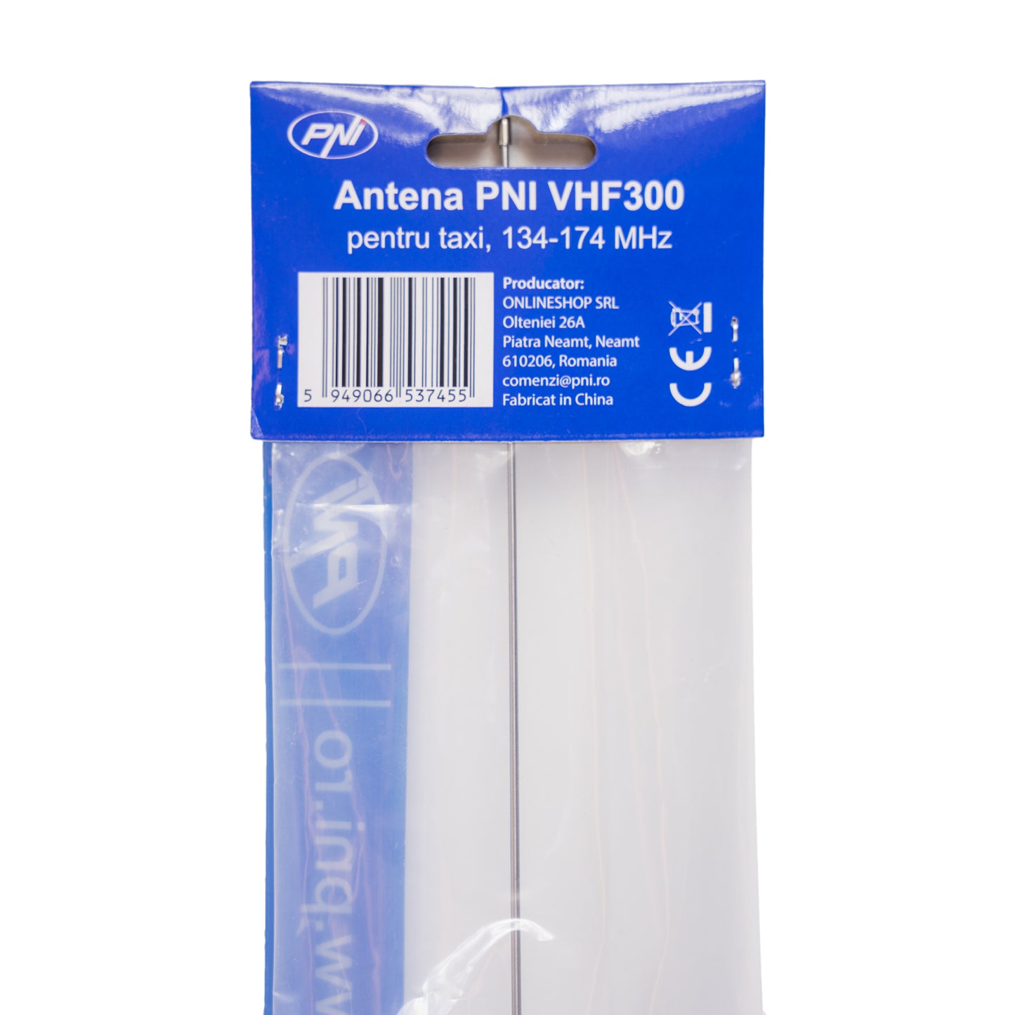 Antena PNI VHF300 pentru taxi, 134 - 174 MHz, 136 cm, cu baza magnetica
