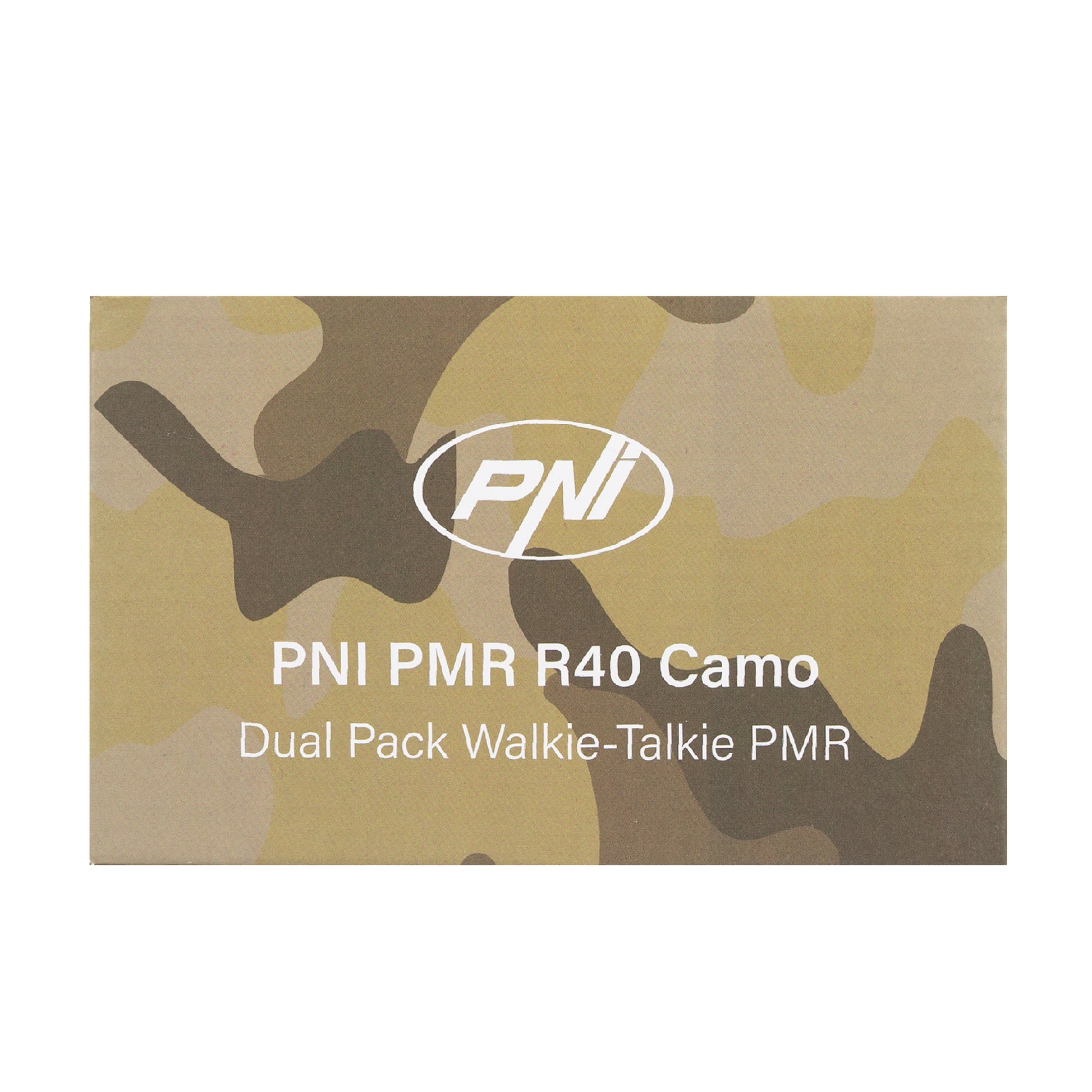 Statie radio portabila PNI PMR R40 Camo, set cu 2 buc, 0.5W, 16 canale programabile, 16 PMR si tonuri 50 CTCSS si 104 DCS, ASQ, TOT, monitor, programabila, acumulatori 1200mAh, incarcatoare si casti incluse