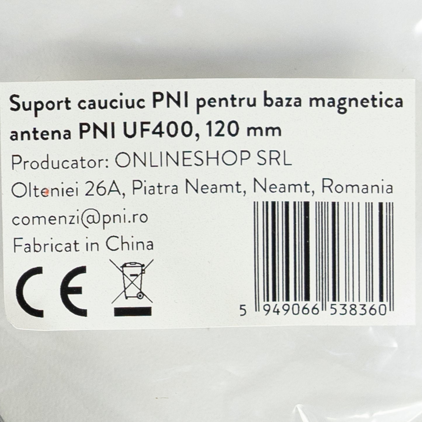 Suport cauciuc PNI pentru baza magnetica antena PNI UF400 cu diametrul de 120 mm