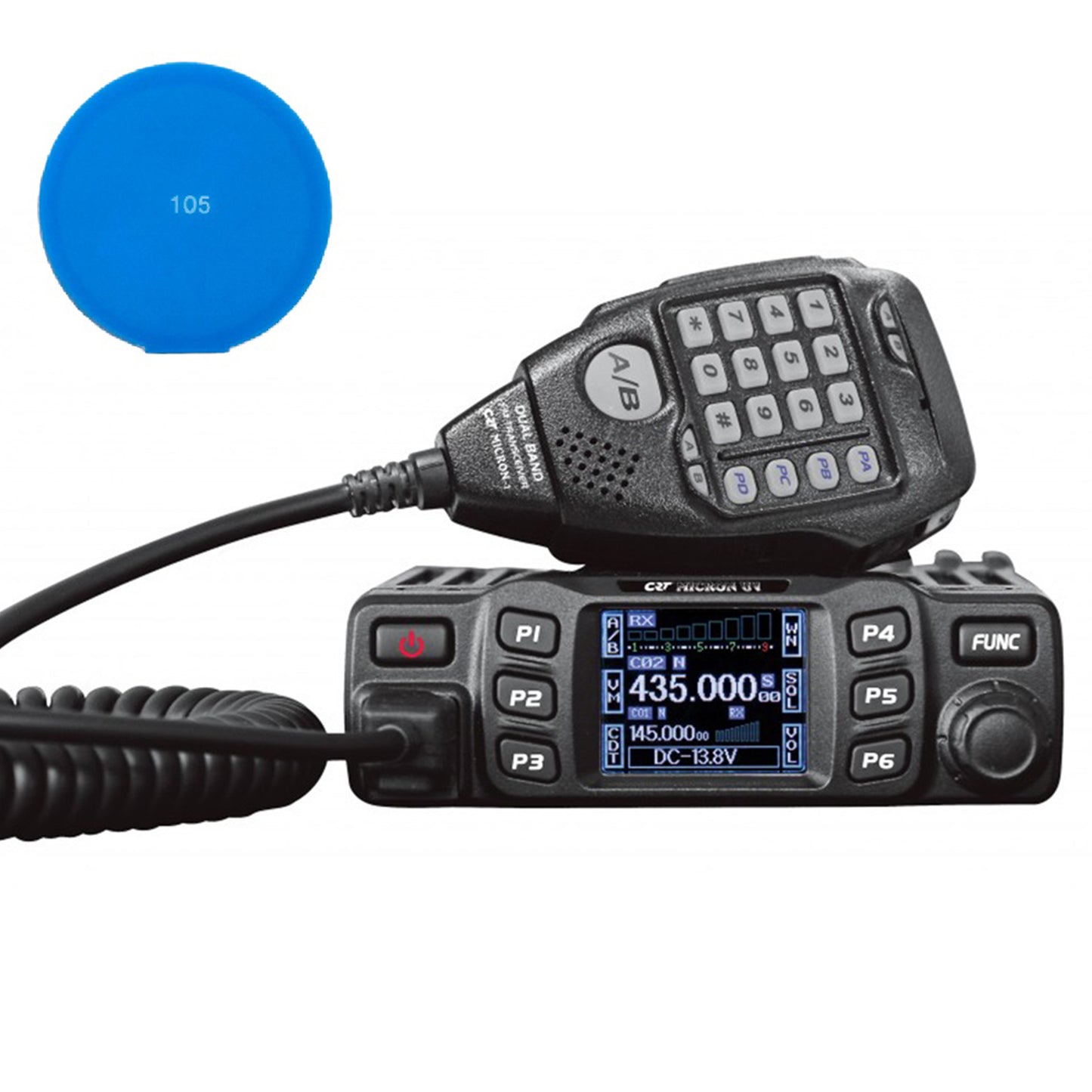 Pachet Statie radio VHF/UHF CRT MICRON UV dual band 144-146Mhz - 430-440Mhz + Cadou Sticky Pad Blue
