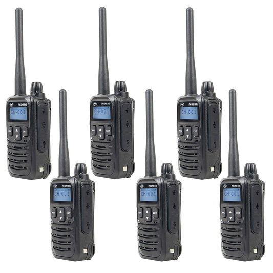 Kit 6 statii radio portabile PNI DMR R45, digital si analogic, 446MHz, 16 canale digitale si 99 canale analogice, functie inregistrare voce, baterie Li-Ion 2000mAh