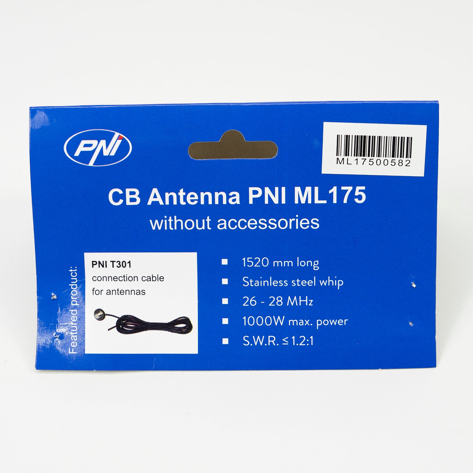 Antena CB PNI ML175 lungime 165 cm, 26-30 MHz, 1000 W, fara cablu