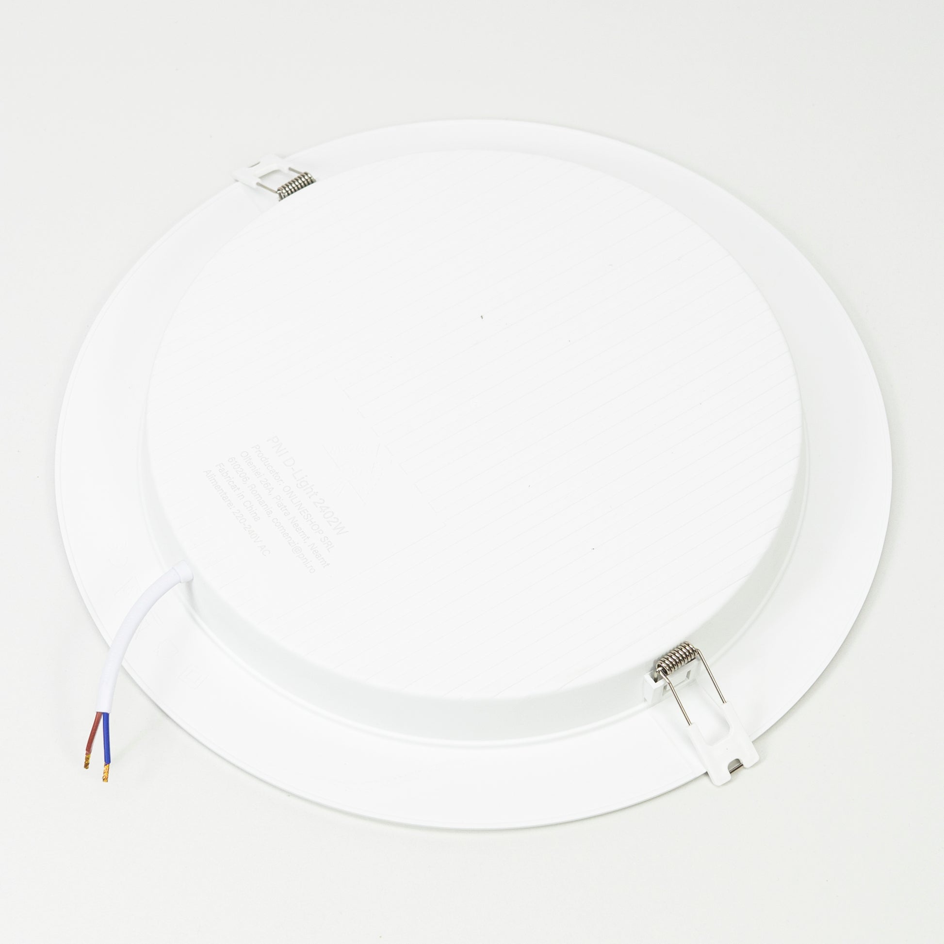 Plafoniera LED PNI D-Light 2402W 24W, incastrabila, rotunda 29 cm, 6500K, alimentare 230V, 2640 lm, alb