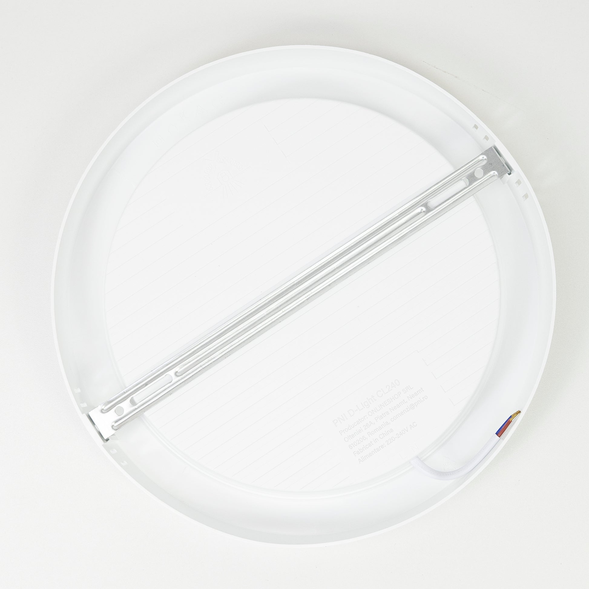 Plafoniera LED PNI D-Light CL240 24W, rotunda 29 cm, 6500K, alimentare 230V, 2640 lm, alb