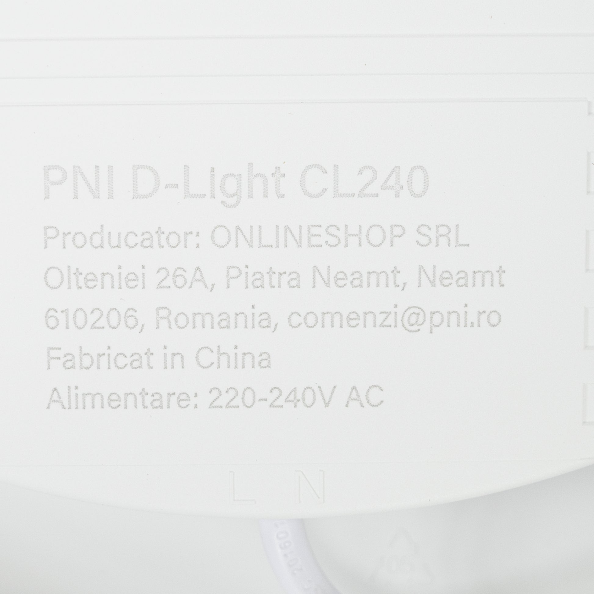 Plafoniera LED PNI D-Light CL240 24W, rotunda 29 cm, 6500K, alimentare 230V, 2640 lm, alb