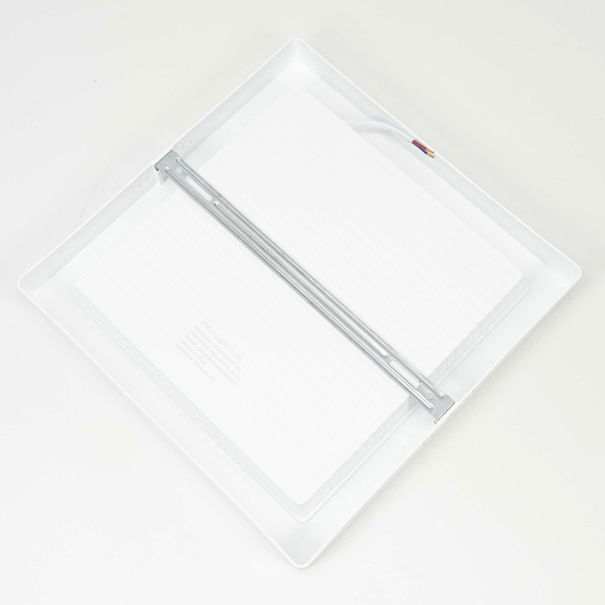 Plafoniera LED PNI D-Light CL241 24W, patrata 28x28 cm, 6500K, alimentare 230V, 2640 lm, alb