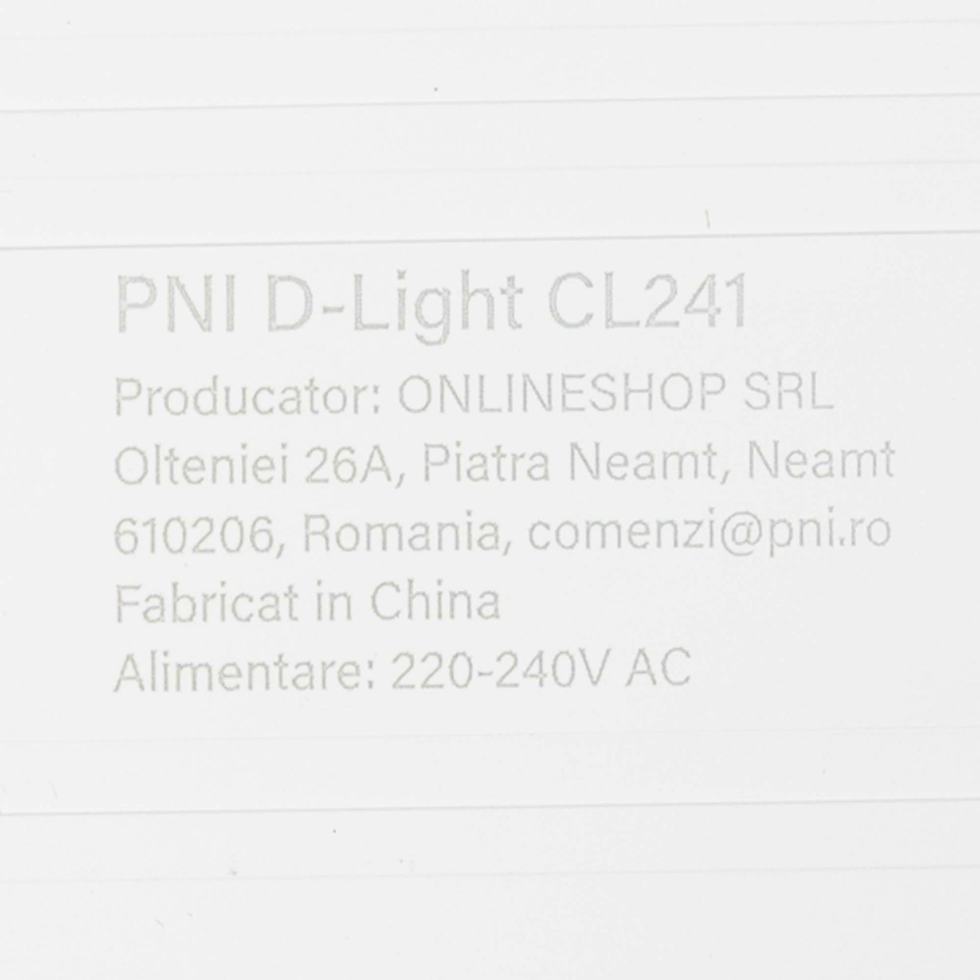 Plafoniera LED PNI D-Light CL241 24W, patrata 28x28 cm, 6500K, alimentare 230V, 2640 lm, alb