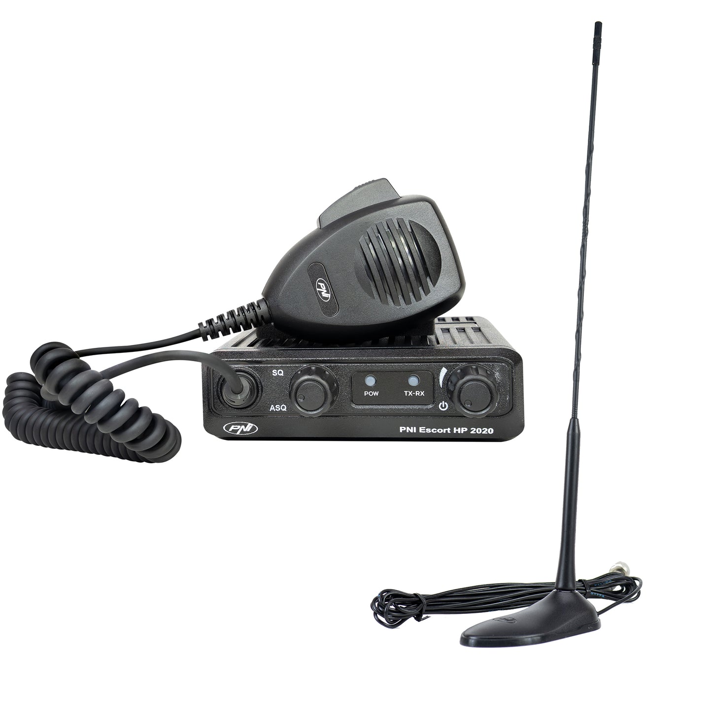 Kit Statie radio CB PNI Escort HP 2020 un singur canal 22 cu antena CB PNI Extra 45 cu magnet