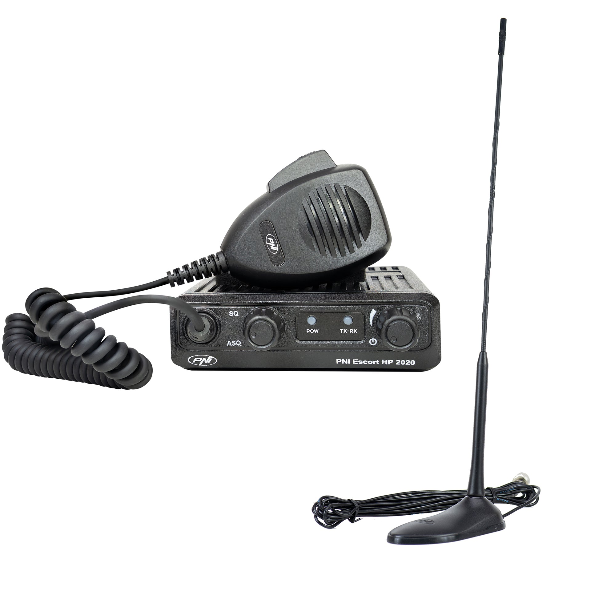 Kit Statie radio CB PNI Escort HP 2020 un singur canal 22 cu antena CB PNI Extra 45 cu magnet