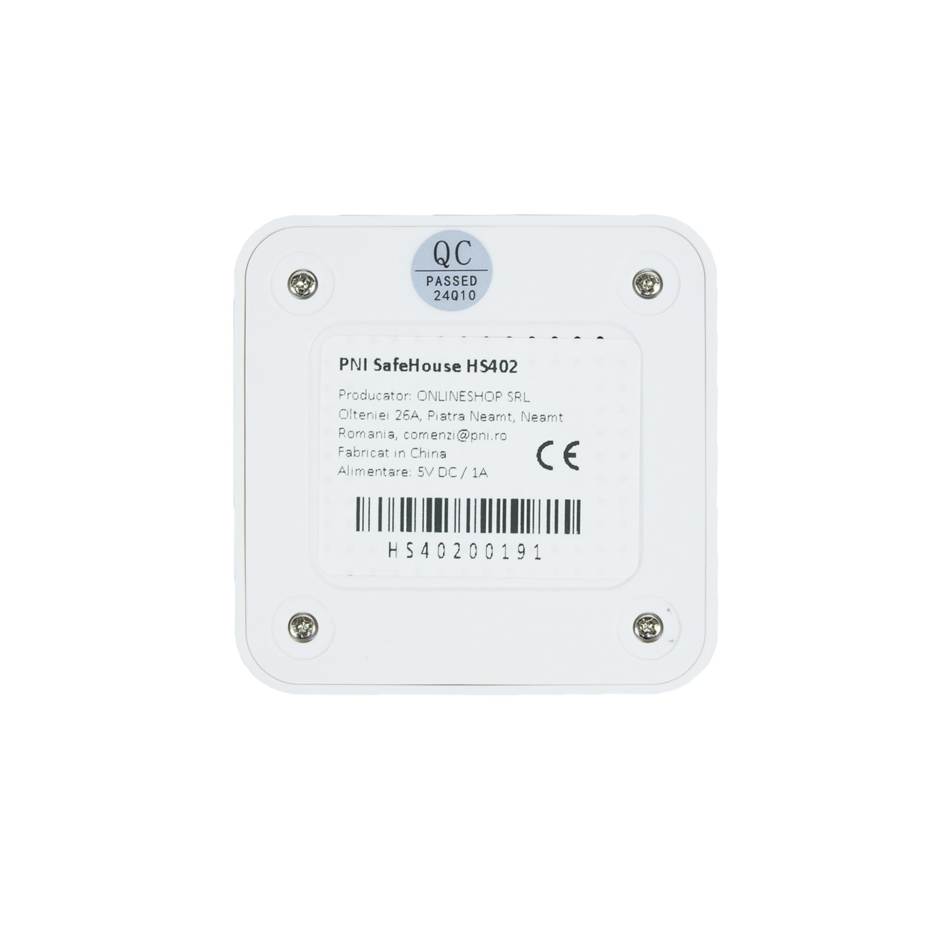 Senzor de prezenta PNI SafeHouse HS402 Wi-Fi, cu unde radar milimetrice, raza de 10 m, detecteaza miscarea si prezenta statica, masoara distanta si luminozitatea, compatibil cu aplicatia Tuya, alimentare 5V USB-C