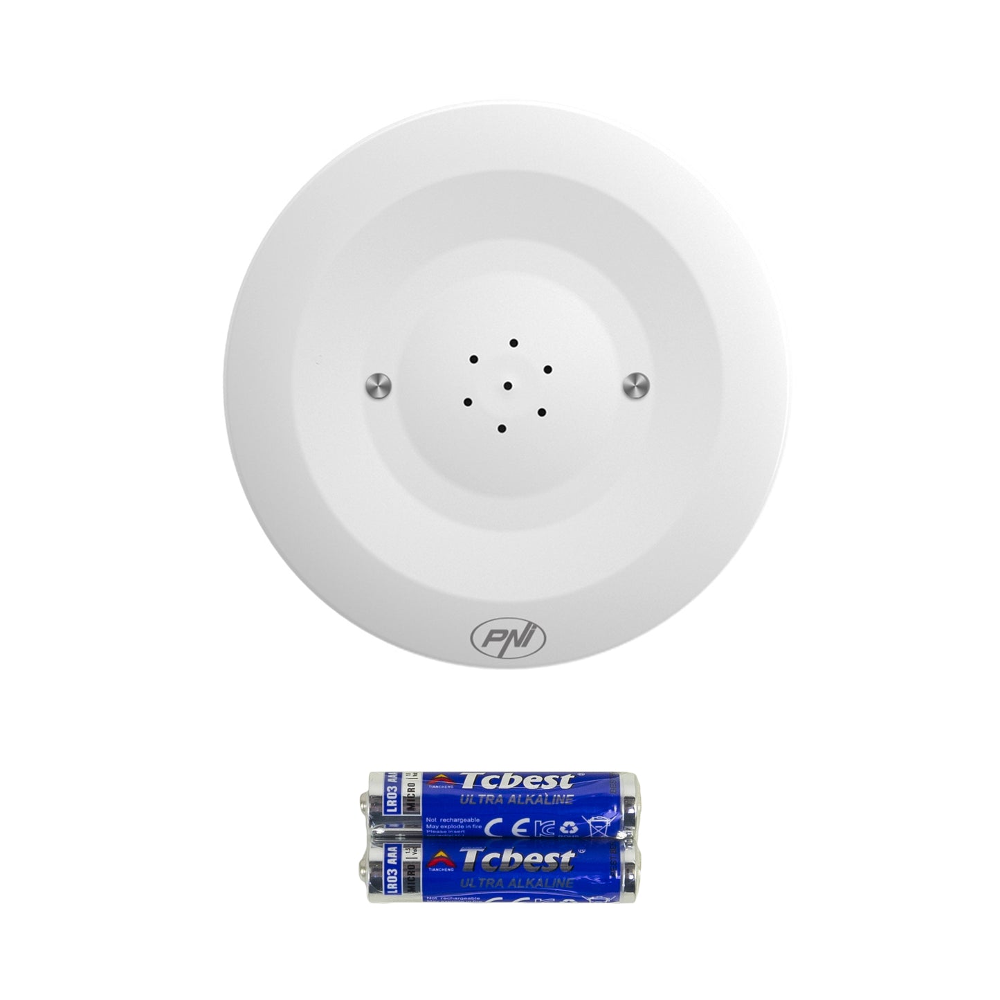 Detector senzor inundatie PNI SafeHouse HS527 cu Wi-Fi, cu alarmare sonora 80dB, difuzor incorporat, pentru inundatie si picurare, compatibil cu aplicatia Tuya, alimentare 3V