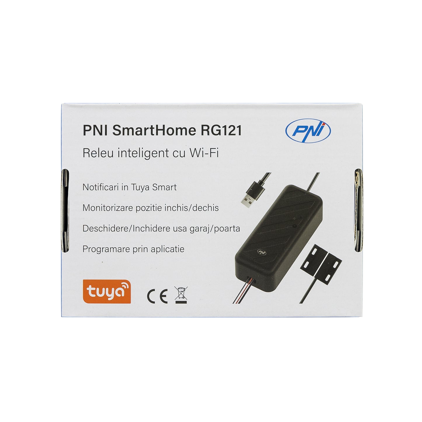 Releu inteligent PNI SmartHome RG121 cu Wi-Fi pentru comanda deschidere usa garaj/poarta, compatibil cu aplicatia Tuya, alimentare 5 V