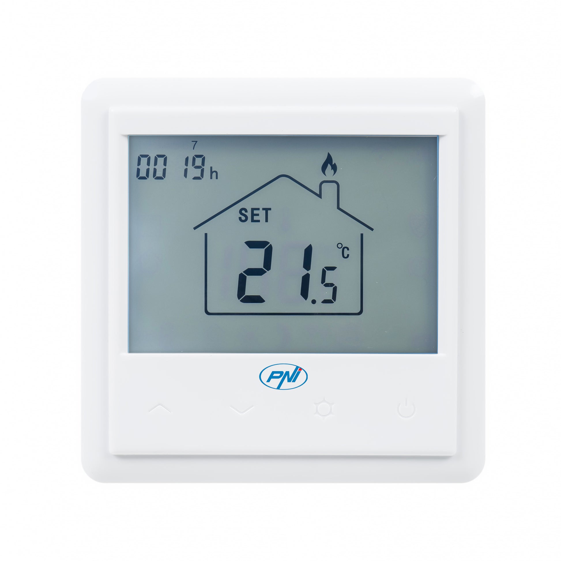 Termostat inteligent incastrabil PNI CT25PW WiFi, control prin internet, incalzire cu apa in pardoseala, actuatoare, pompe, centrala, aplicatie mobil Tuya Smart, integrare in scenarii smart cu alte produse compatibile Tuya, Alexa, Google Home
