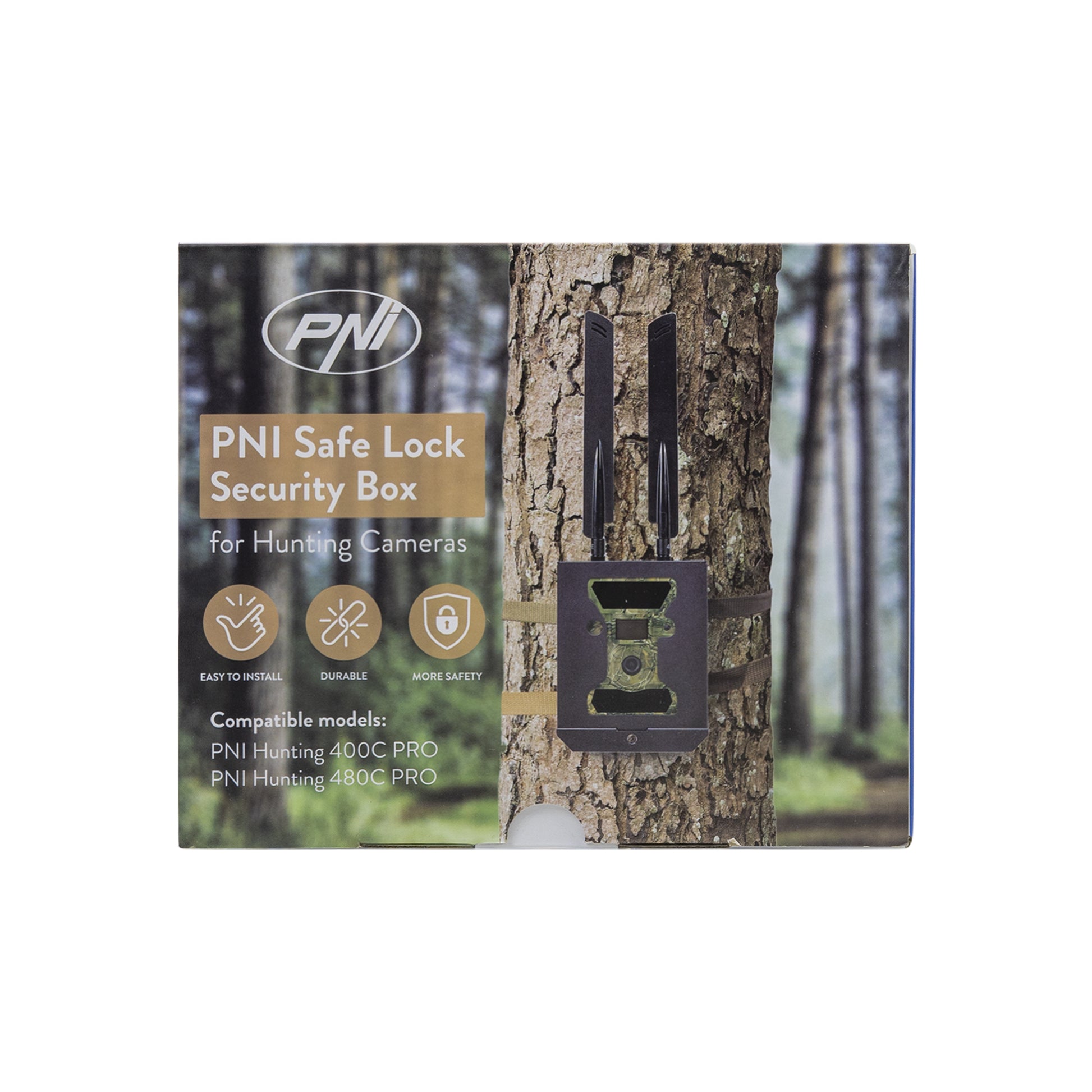 Carcasa metalica de securitate PNI Safe Lock pentru camere de vanatoare PNI Hunting 400C PRO si PNI Hunting 480C PRO
