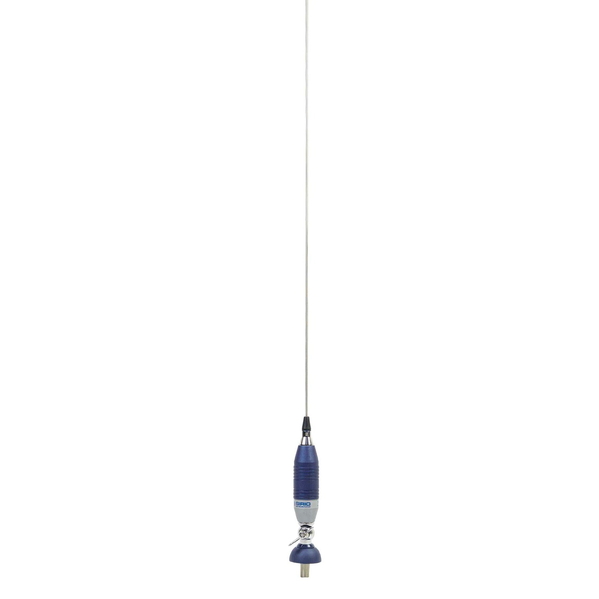 Antena CB Sirio SUPER 9 cu fluture, lungime 155 cm, 27 - 28.5 MHz, 250W, montura, cablu RG58 de 4m si mufa PL259 incluse