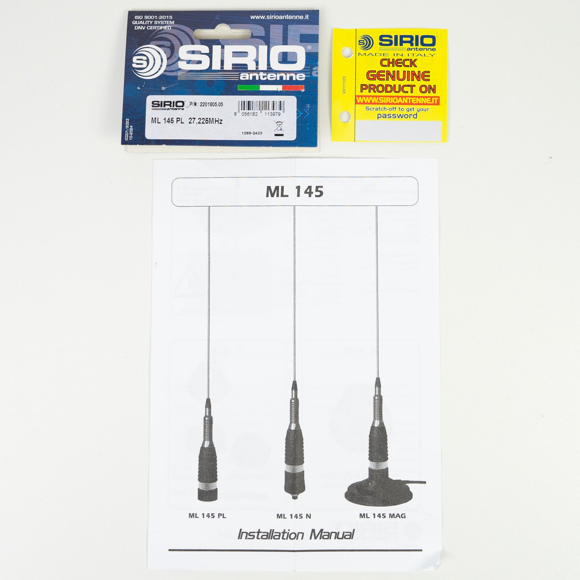 Antena CB Sirio ML145 cu filet PL, lungime 145 cm, 27 - 28.5 MHz, 900W, fara cablu