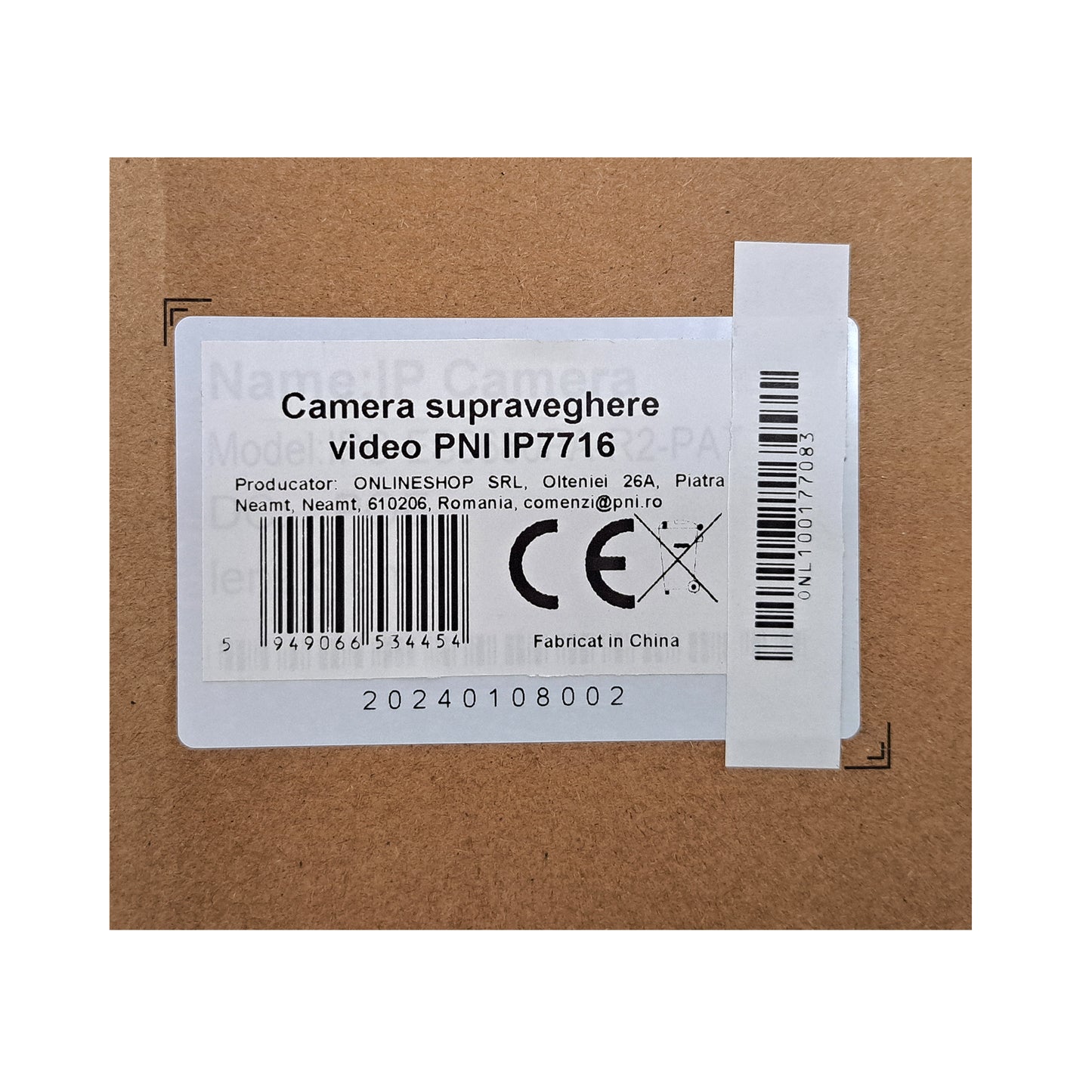 Camera supraveghere video PNI IP7716 8 MP, 4K, alimentare duala POE - 12V