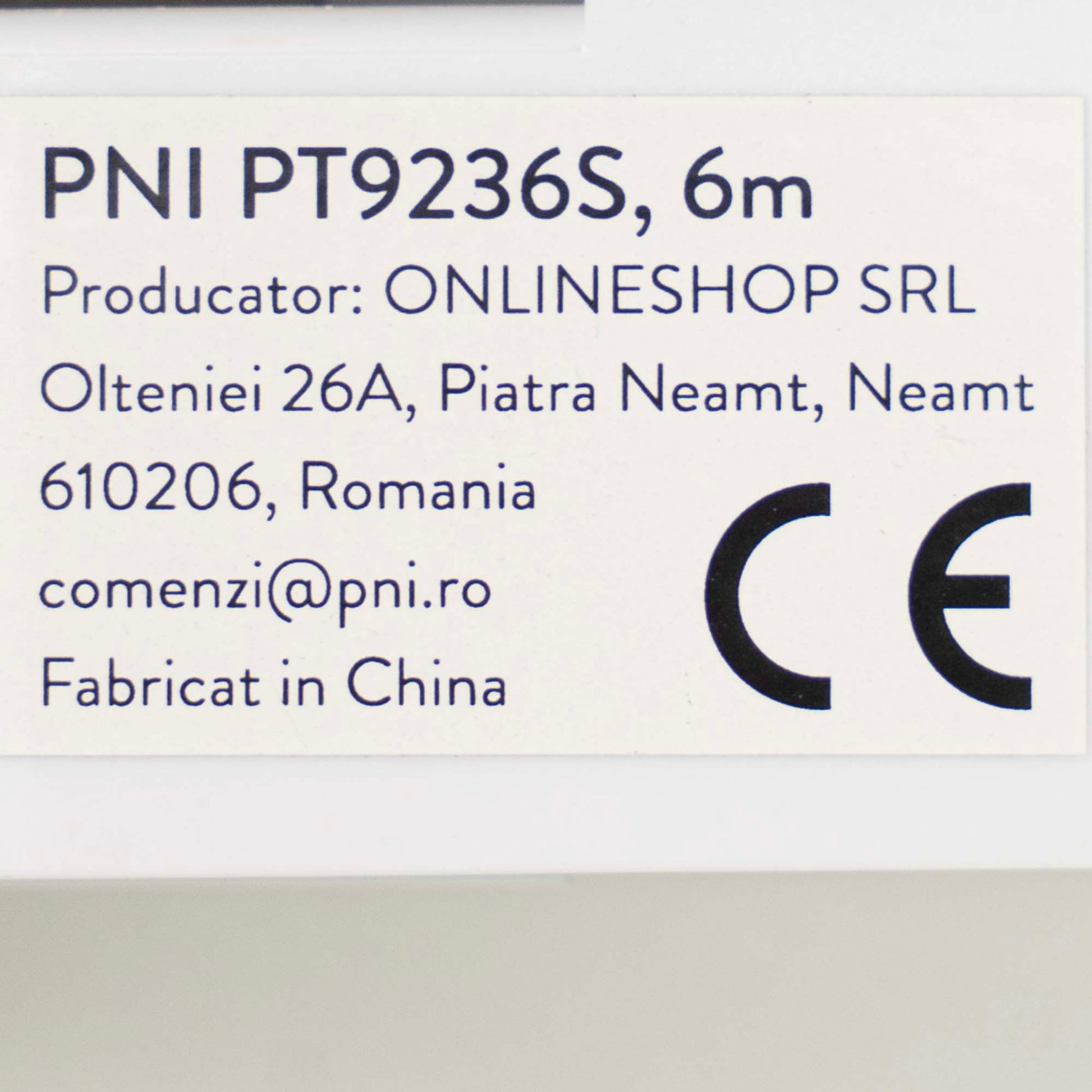 Sina perdea, draperie PNI PT9236S lungime 6m, compatibila cu motor inteligent PNI SafeHome PT923