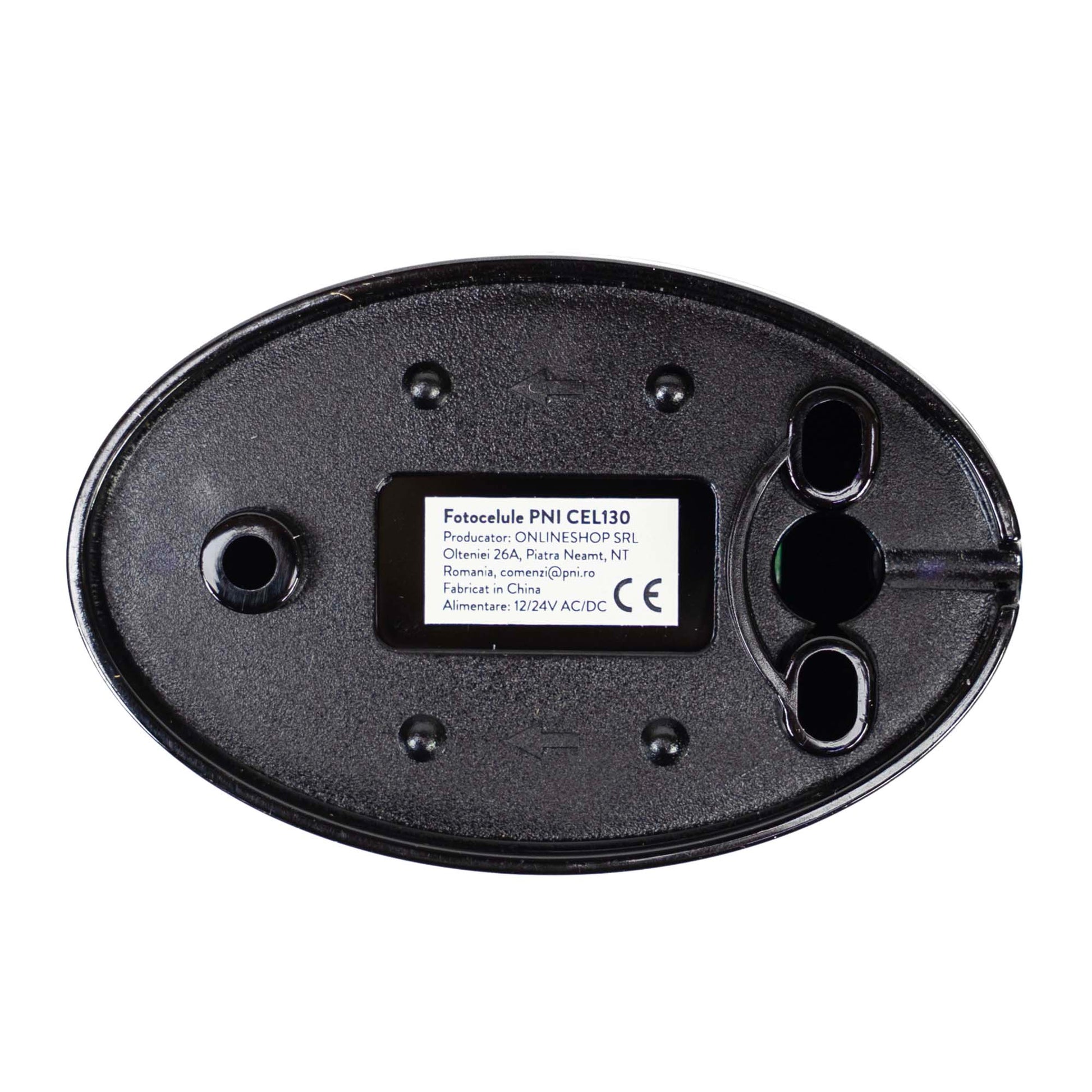 Fotocelule PNI CEL130, 1.92KHz, 12-24V, pentru porti autoportante, IP55, negru, 2 bucati