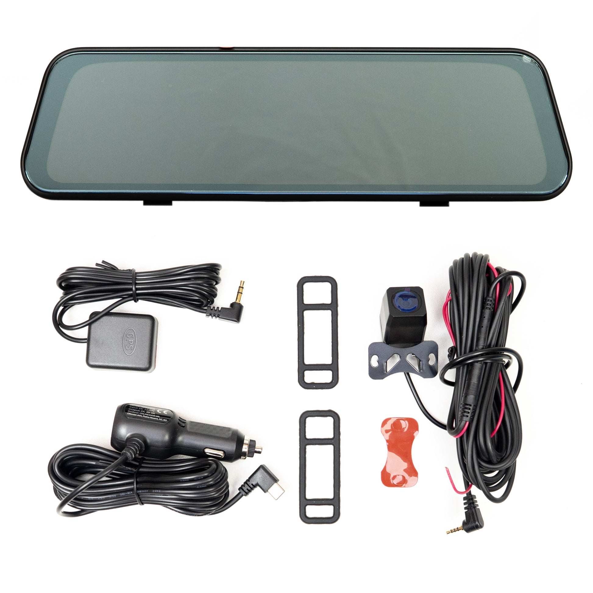 Camera auto DVR PNI Voyager S2800 UHD 4K 170° incorporata in oglinda retrovizoare, 9.66 inch, touchscreen IPS, monitorizare parcare, G-Sensor, slot card micro SD, USB-C, functie GPS, Wi-Fi, control din aplicatie, camera de mers inapoi full HD inclusa