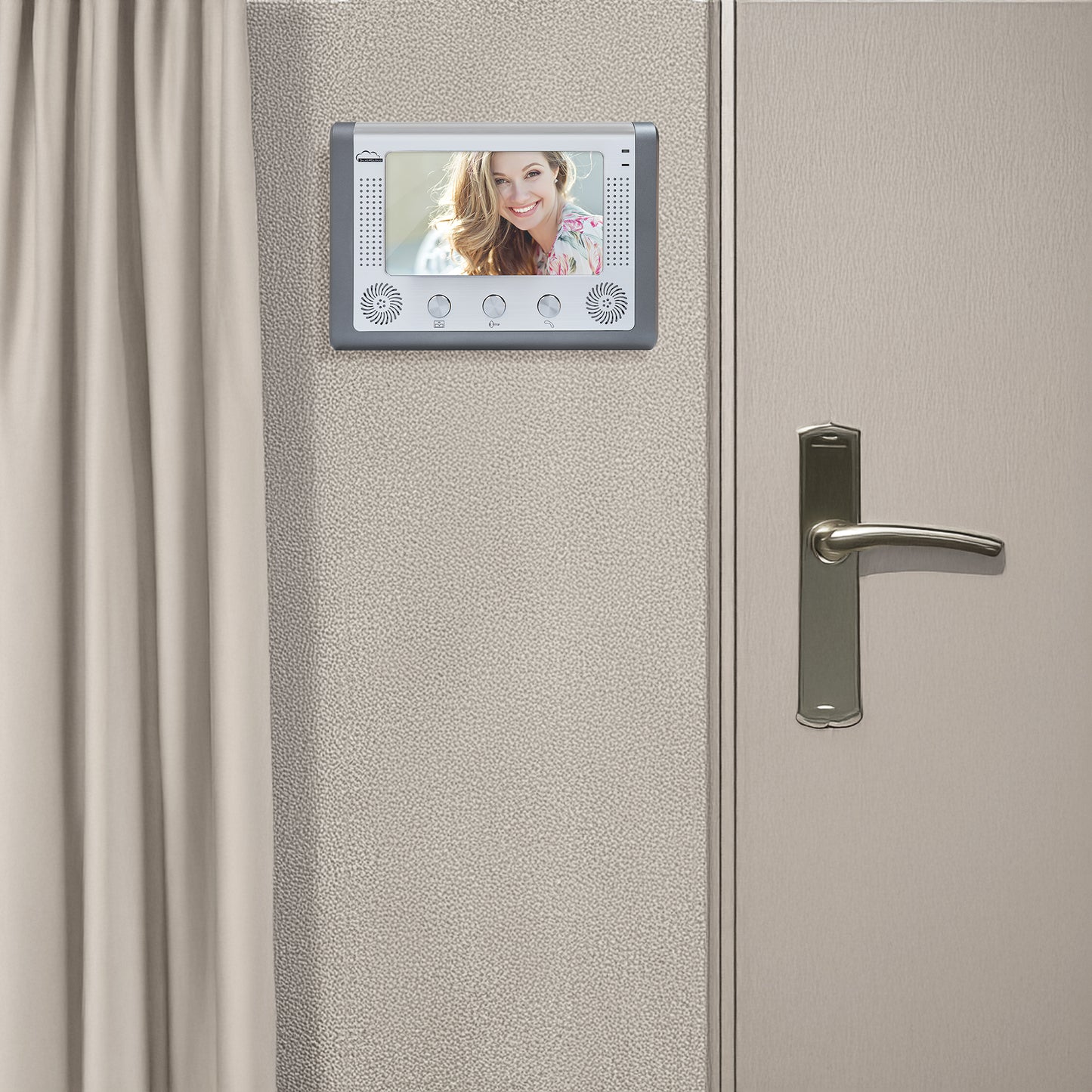 Interfon video SilverCloud House 715, ecran LCD 7 inch, camera de exterior, night vision, iesire yala electromagnetica