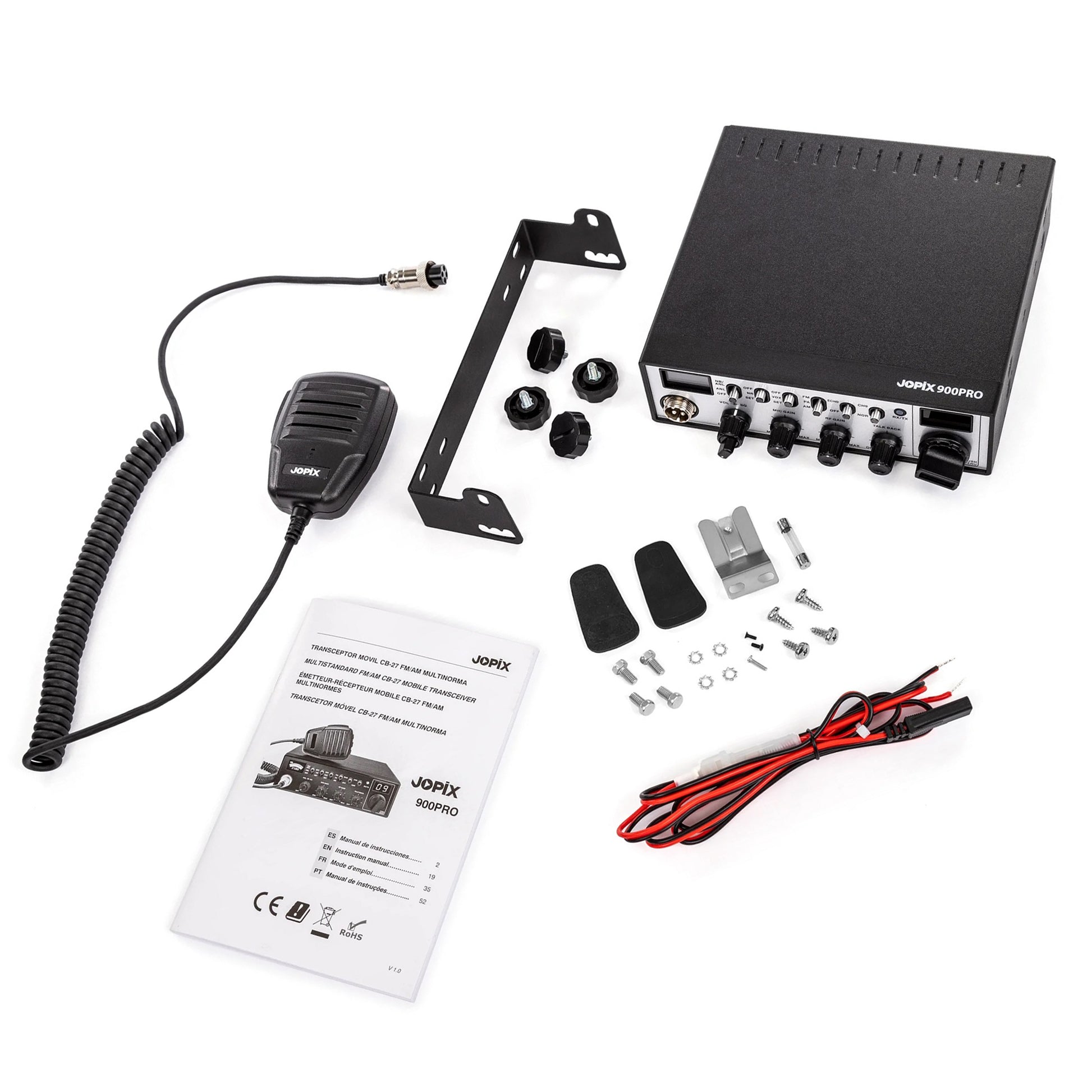 Statie radio CB JOPIX 900PRO 40CH, AM/FM, 4W, ASQ, 12-24V