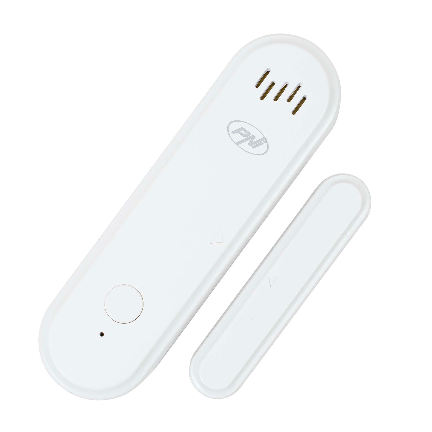 Contact magnetic PNI Safe House HS301 cu Wi-Fi, pentru monitorizare usi/ferestre prin aplicatia Tuya Smart, alarma sonora 80dB, difuzor incorporat, volum reglabil, functie armare/dezarmare, alimentare 3V