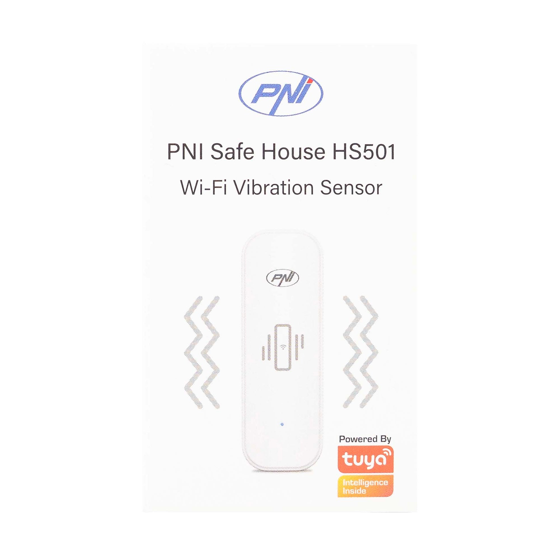 Senzor de vibratie PNI SafeHouse HS501 cu Wi-Fi, compatibil aplicatia Tuya, alimentare 3V
