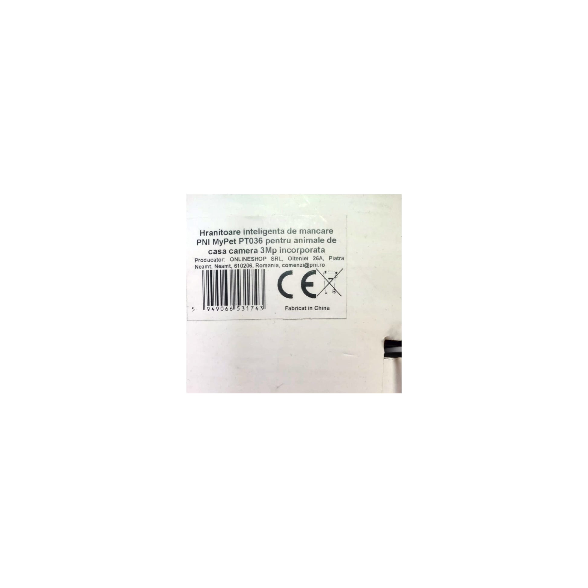 Hranitoare inteligenta de mancare PNI MyPet PT036S pentru animale de casa camera 3Mp incorporata