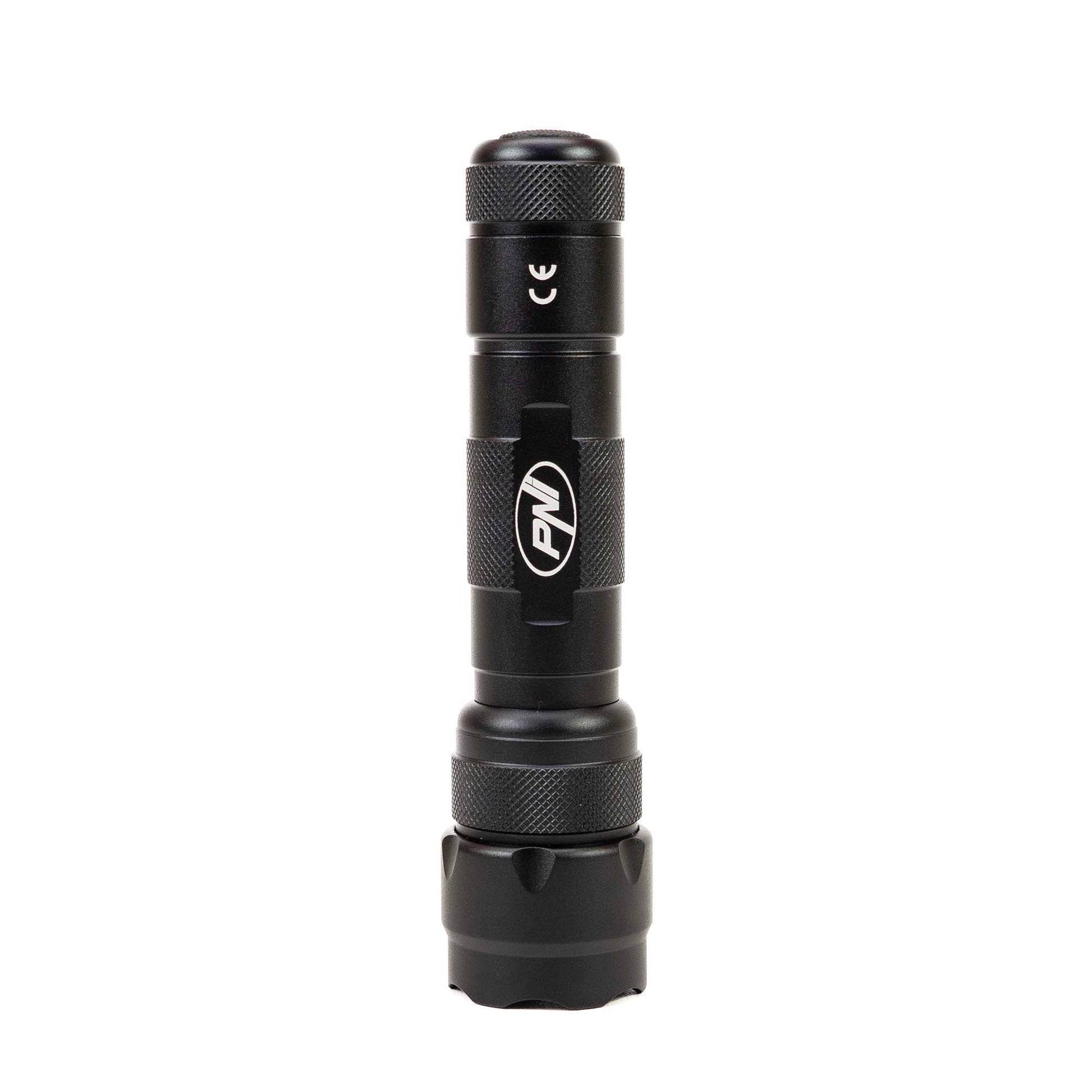 Lanterna PNI Adventure FDW48 cu LED, aluminiu, acumulator 3000 mAh, cu incarcator acumulator inclus, negru