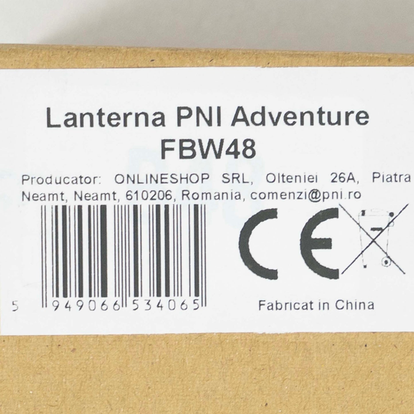 Lanterna PNI Adventure FBW48 cu LED, 750lm, aluminiu, acumulator 3000 mAh, distanta 450 metri, negru