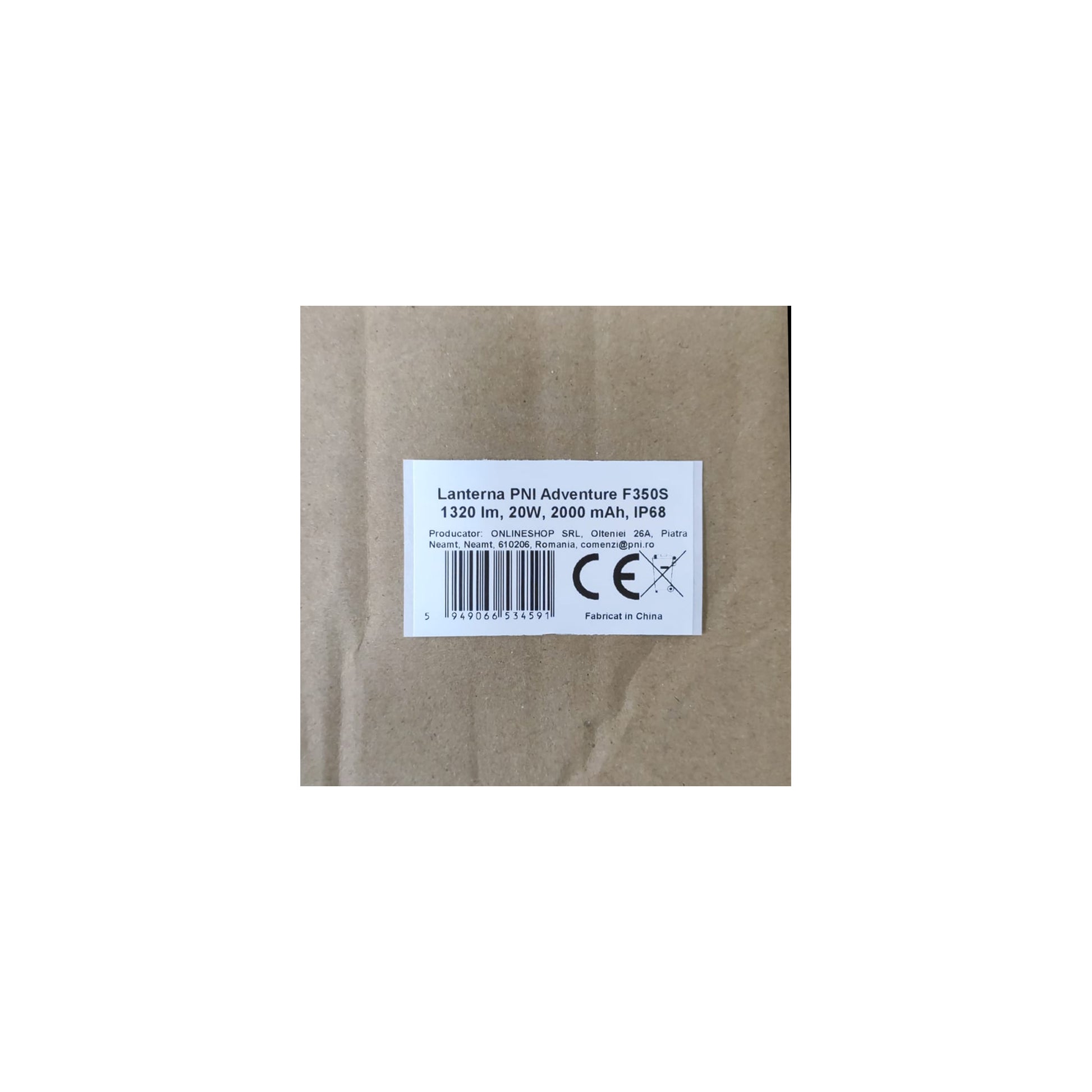 Lanterna PNI Adventure F350S 1320 lm, 20W, 2000 mAh, IP68