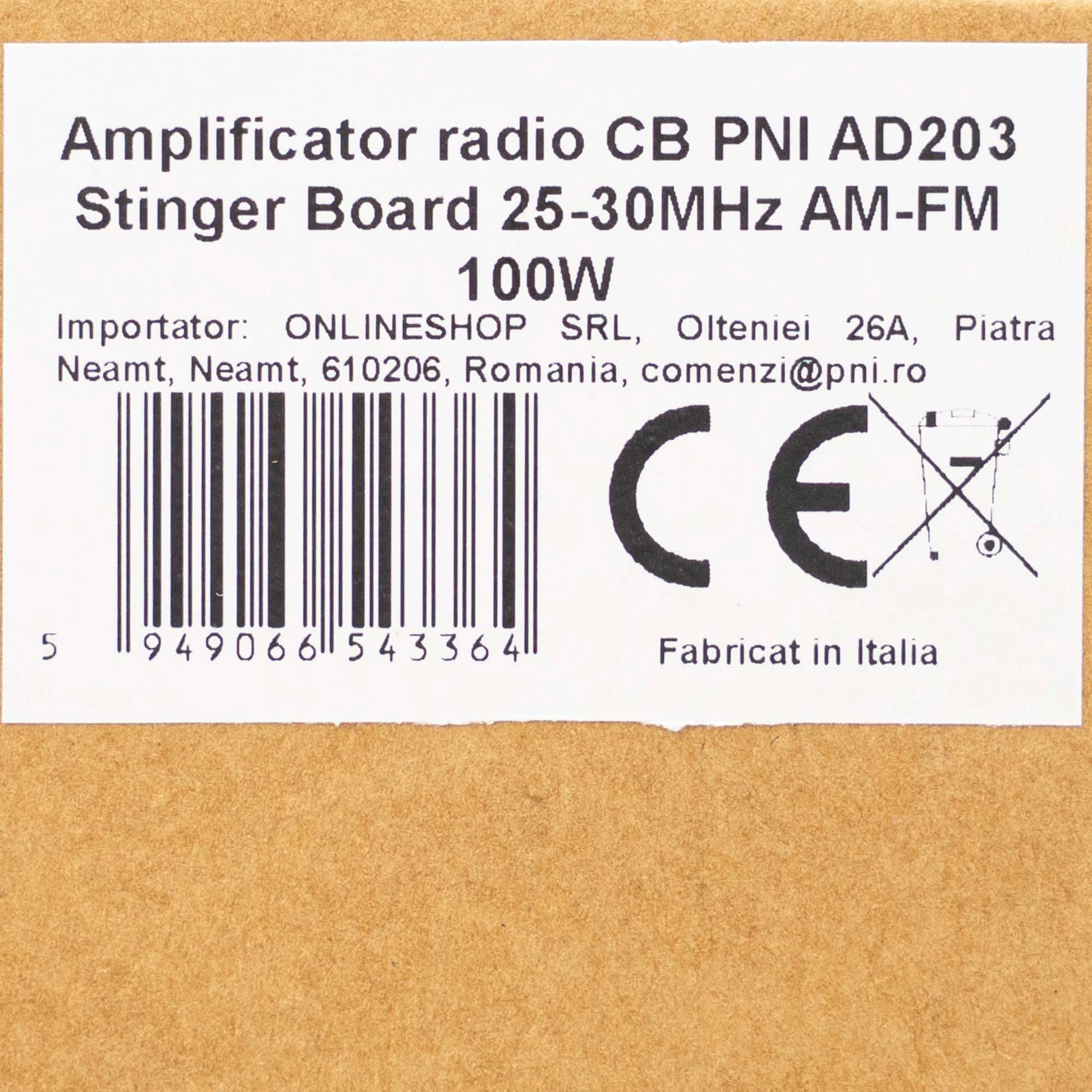 Amplificator radio CB PNI AD203 Stinger Board 25-30MHz AM-FM 100W