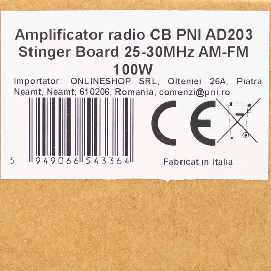 Amplificator radio CB PNI AD203 Stinger Board 25-30MHz AM-FM 100W
