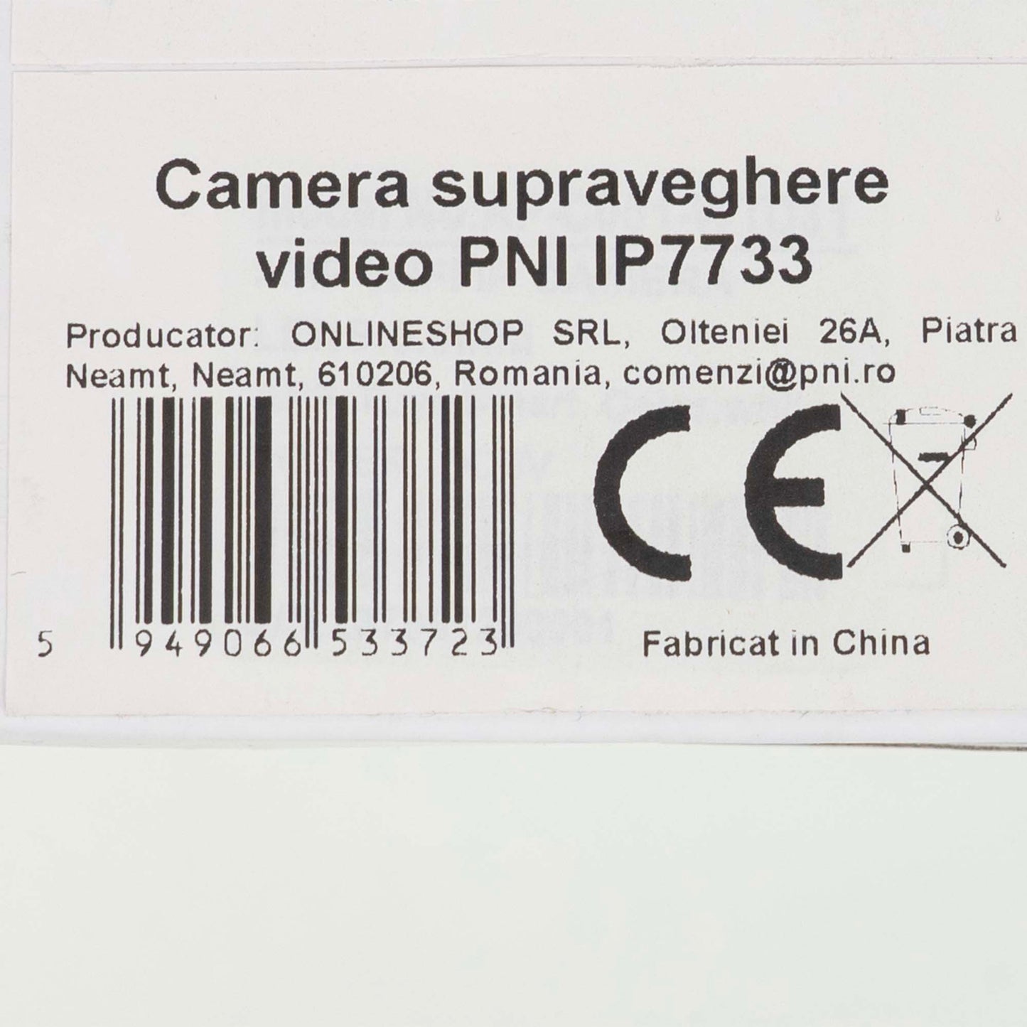 Camera supraveghere video PNI IP7733 3MP, Wi-Fi, comunicare bidirectionala, functie baby monitor, slot card microSD, pentru interior