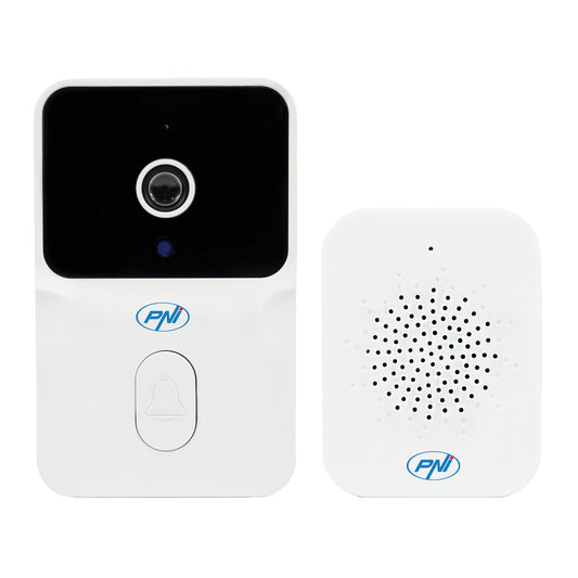Sonerie video PNI Safe House IDB15 WiFi, vizibilitate noctura, IP54, acumulator incorporat, control din aplicatia Tuya