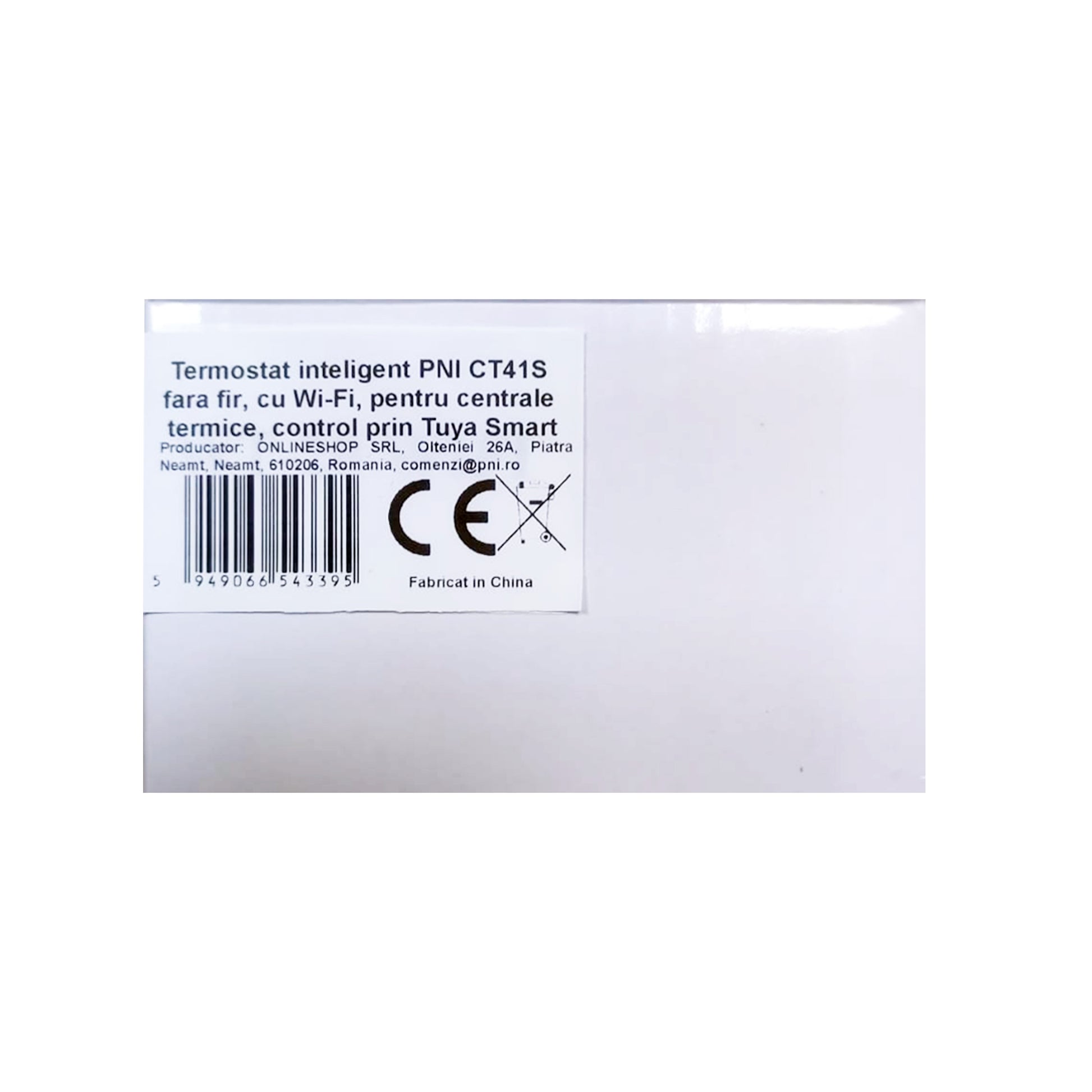 Termostat inteligent PNI CT41S fara fir, cu Wi-Fi, pentru centrale termice, control prin Tuya Smart