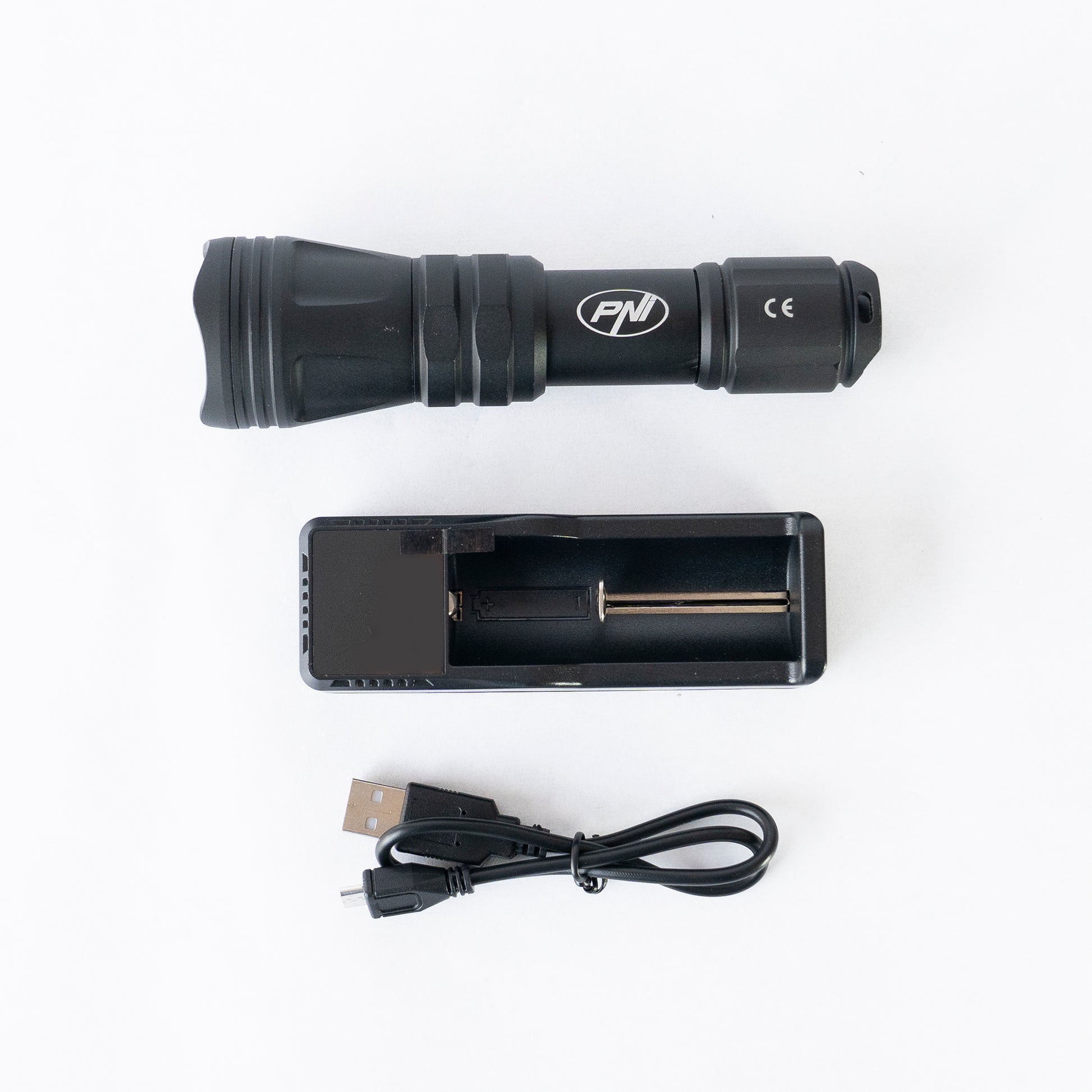 Lanterna PNI Adventure FBW168 10W 750lm, distanta pana la 450m, cu focus, acumulator 18650 3000mAh