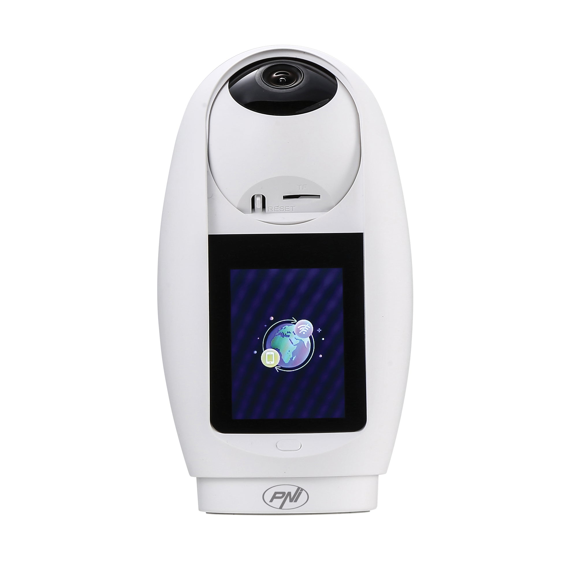 Camera supraveghere video PNI IP733 3MP, audio si video bidirectional, cu buton apelare prin Bluetooth, ecran, functie baby monitor