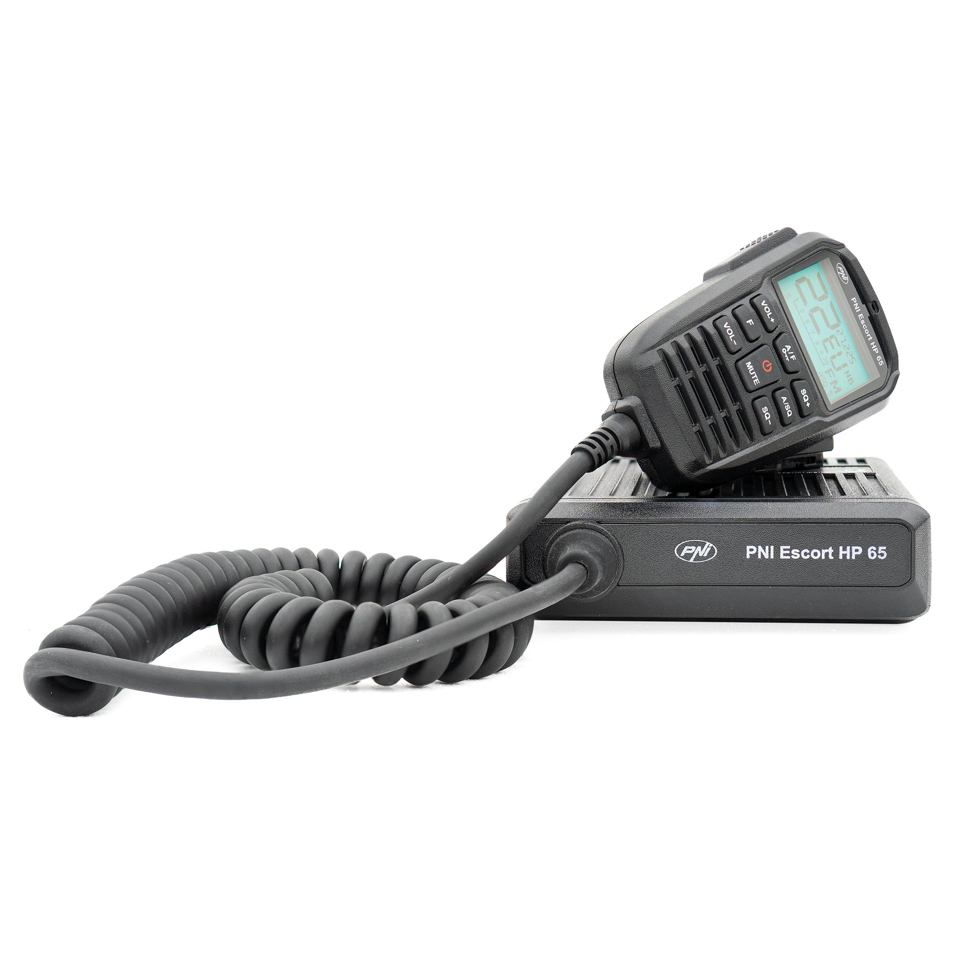 Statie radio CB PNI Escort HP 65 ASQ, multi-norma, Noise Blanker, ASQ, SQ reglabil, 12 V - 24 V, mufa de bricheta inclusa