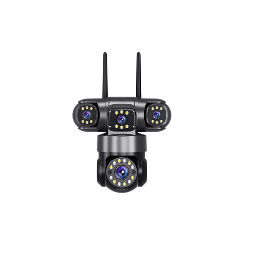 Camera supraveghere video PNI IP594S wireless, cu IP, 4 lentile 4 x 2MP, 1 PTZ + 2 reglabile + 1 fixa