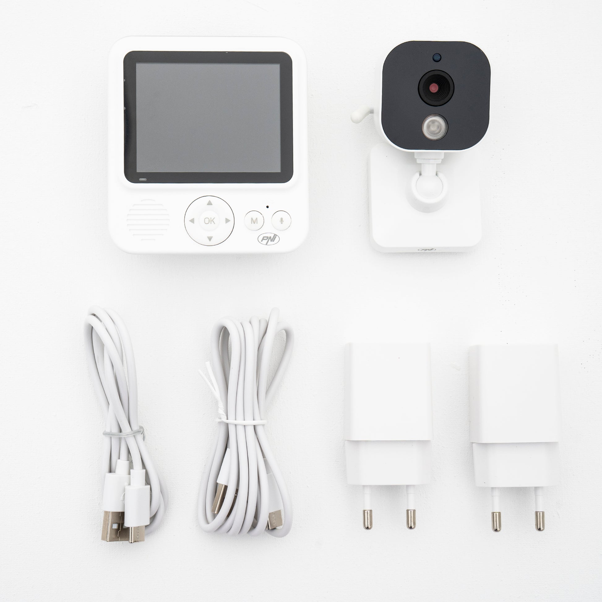 Video Baby Monitor PNI BM280 ecran 2.8 inch wireless 2.4 GHz, senzor temperatura, VOX, vedere nocturna, functie zoom, cantece de leagan
