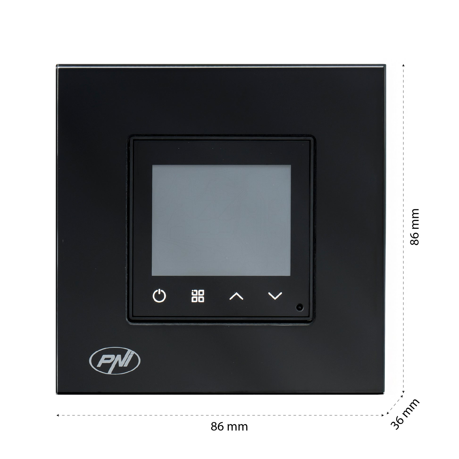Termostat inteligent PNI CT25B WiFi pentru centrala termica pe gaz, montaj incastrat, 16A, control din aplicatia Tuya Smart, programare zilnica, mod manual/automat, culoare negru